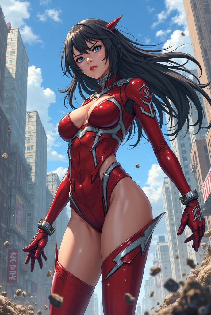 One young and beautiful woman,(Highest quality,Extremely detailed depiction,Incredibly absurd high resolution,Anatomically accurate depiction,A face with attention to detail, Eye for detail,Perfect body,Two curvaceous legs),(Pink imitation of the Sentai heroine),Sentai heroine&#39;s white and pink bodysuit,eyelash,Heavy makeup,(Intensely glowing purple eyes,Crazy Eyes,A seductive smile,Glossy Lips),Sweat,whole body,Seducing pose on bed,background:Bedroom at night