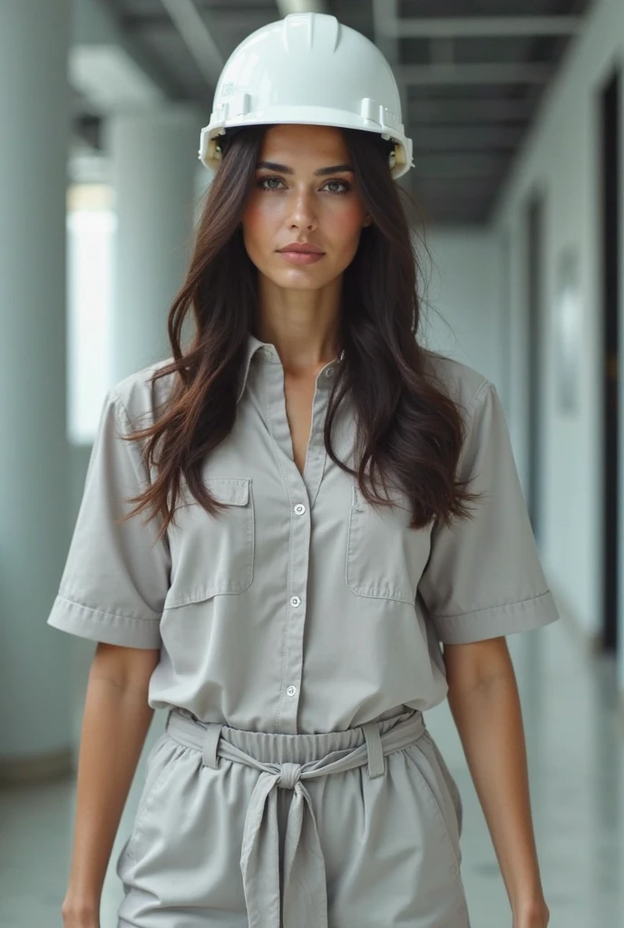 photo of Ann4L0u1s3_HM-135, a woman, perfect hair, (modern photo), wearing button up shirt and maxi skirt, 35mm medium telephoto (analog, cinematic, film grain:1.3), Mars Habitat Prototype, Prototype habitat testing potential living conditions for Martian colonies., detailed eyes, professional pose, (epiCPhoto), (looking at viewer:1.1), (cinematic shot:1.3), (short style lighting), OverallDetail, SkinHairDetail