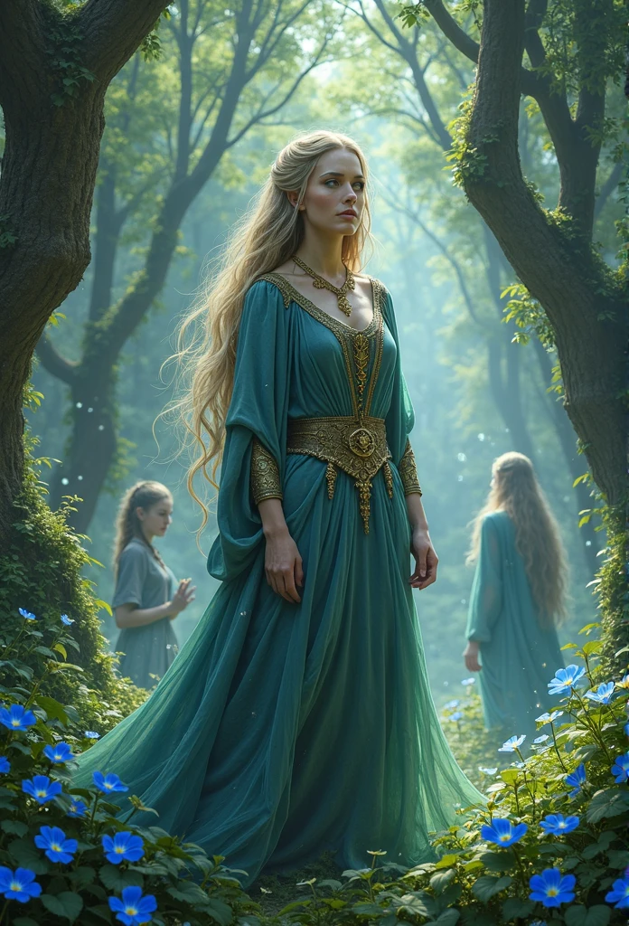 (masterpiece:1.2), (best quality,:1.2), 8k, HDR, ultra detailed, ((photorealistic)), perfect anatomy, professional light, cinematic lighting, fashion photography, ambient lighting, <lora:detail_slider_v4:2.5>, Jessa, <lora:Jessa-10:1>, as a female sorceress, wearing intricate robes, cloak, standing in the foreground in a fantasy elven city, white stone buildings, highelf, <lora:HighElf-10:0.6>, in the style of Tolkien, Middle Earth, Rivendell, epiCPhoto
