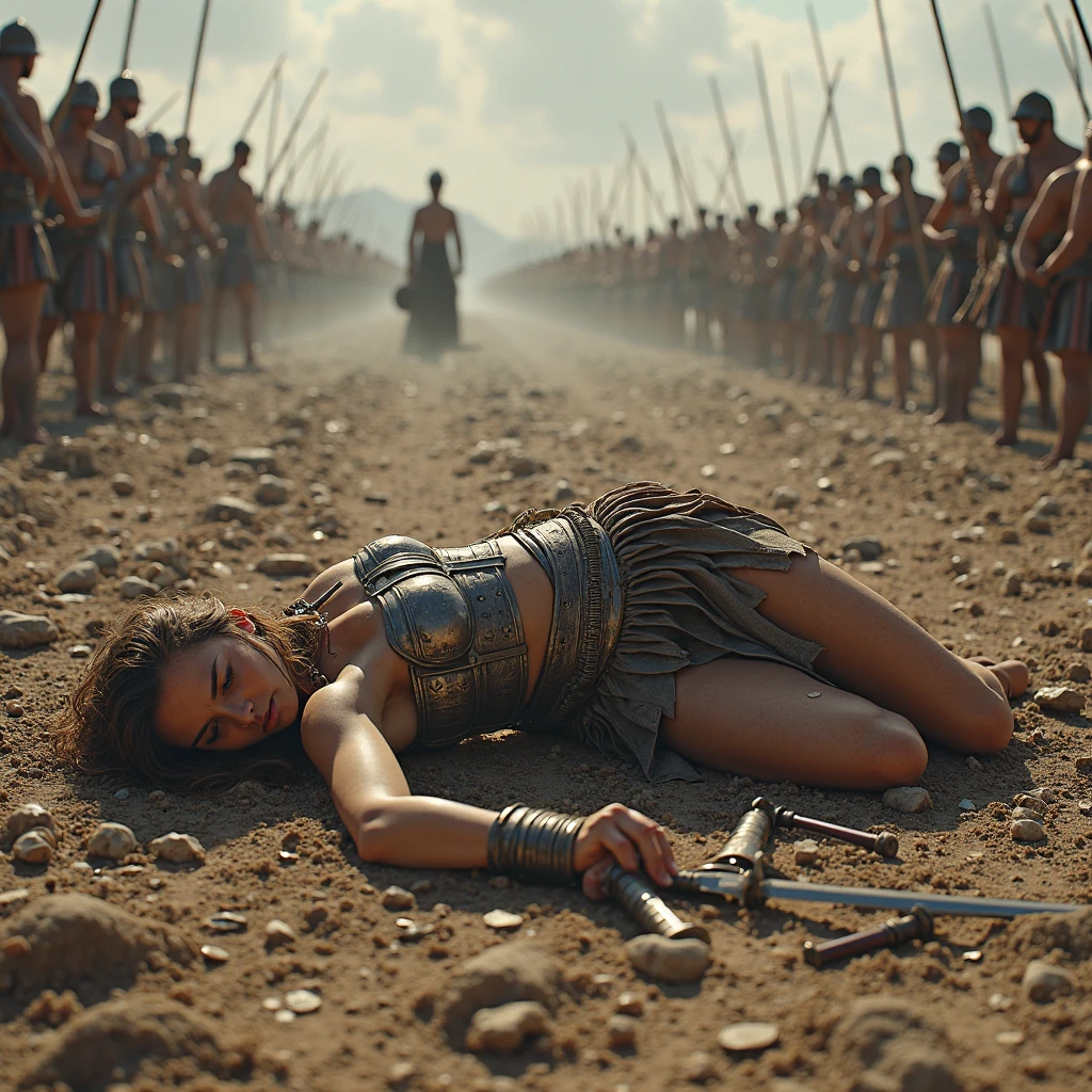 create defeated amazon warriors after a battle