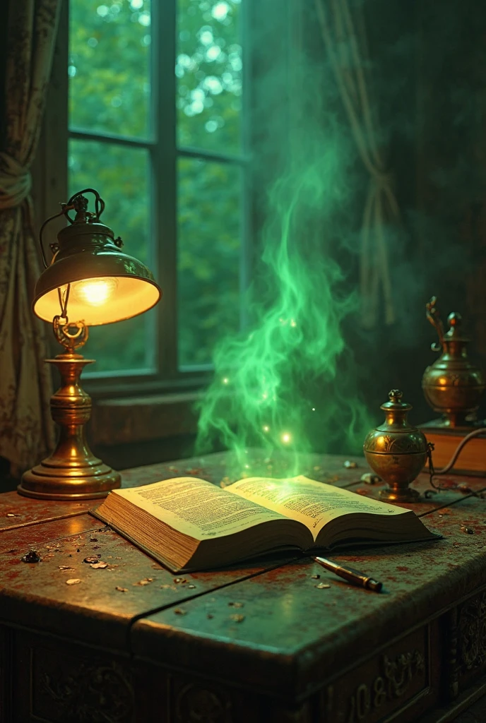 8k16k32K Surrealistic　Movie Proof　 cinematography　Super Detailed　Super Real　Surrealistic　　金銀black　luminous effect　full shot　　Dark Fantasy　Night Table　 Magic School Classroom　black　　Purple　(Book of Magic Circles　magic wand on the hill　 Magical Lamp 　Magic Mirror　magic pocket watch　Magical Playing Cards　Magic Ring　The magic necklace　Magic Boots　 magic hat　Magical Compass　Magical Treasure Chest 　Magic Crystal　There is a magic cat　magic fountain pen　magic magnifying glass　magic gold coin　magic candle　magic chess)is placed on the magic circle table。　fantasy art