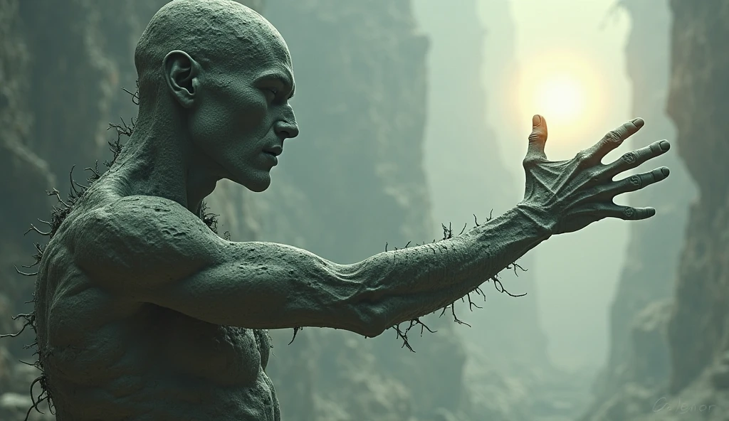 male zombie man in T-pose, ultra realístic, cinematographic, unreal engine, photography,  ray tracing, global illumination, day light, day, outdoor,  sunny day