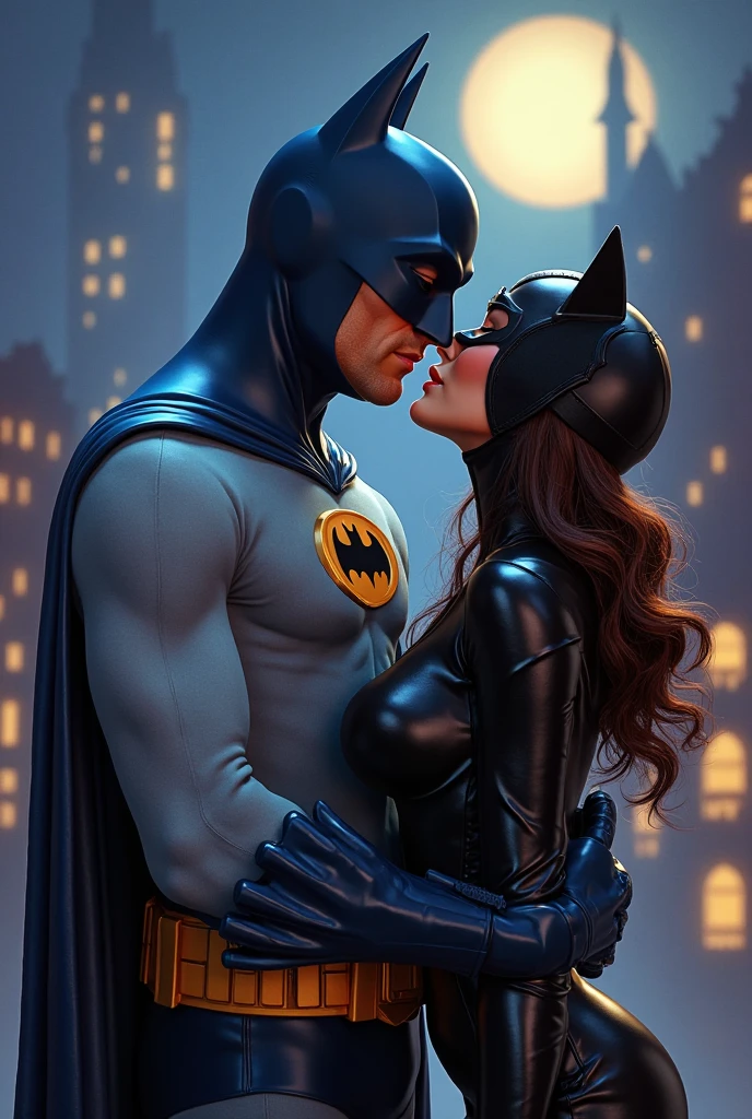 batman with wife potrait