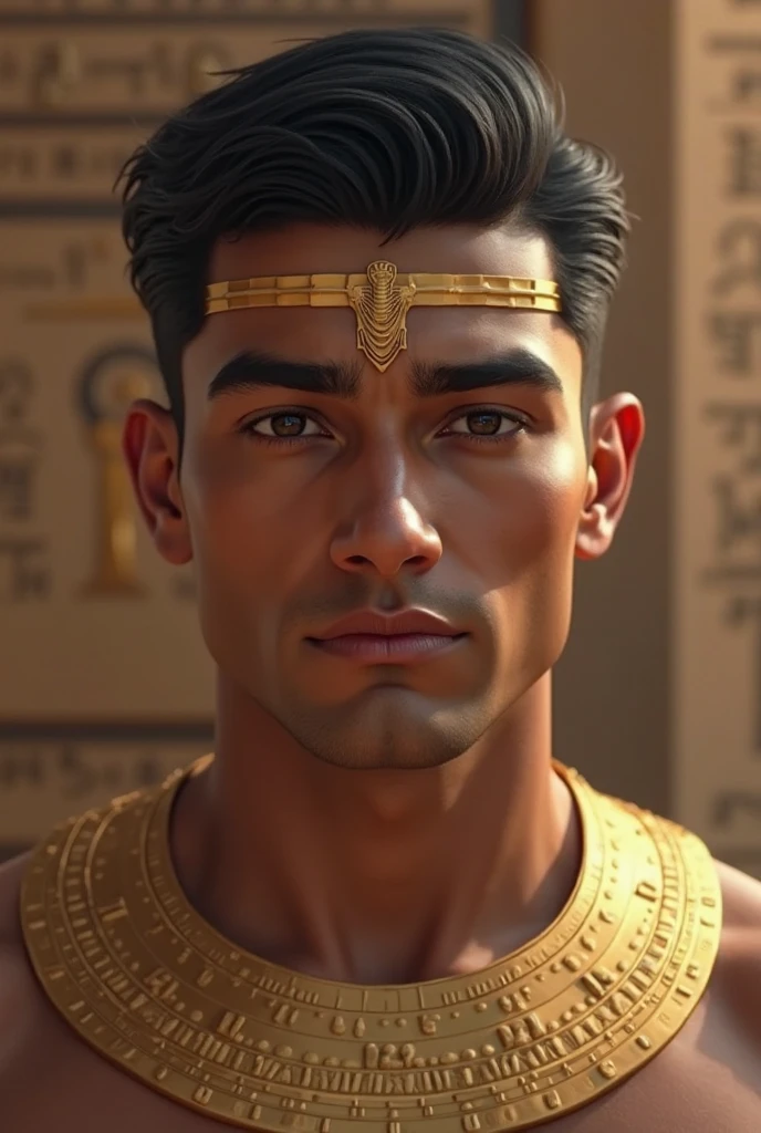 cinemactic, Incredibly detailed and ultra-realistic, Sagitairus aiolos de Saint Seiya. Close up. He's wearing pretty realistic golden armor. armadura dourada brilhante. Octane is the perfect tool to capture the softest details of this 16k photography masterpiece. He is a handsome white man about 30 years old. 1homem. beautiful face. face detailed. nice nose. (Very big green eyes). perfects eyes. ((shaved)). He has brown hair. short hair with bangs. messy hair. bandana vermelha.  look suit.