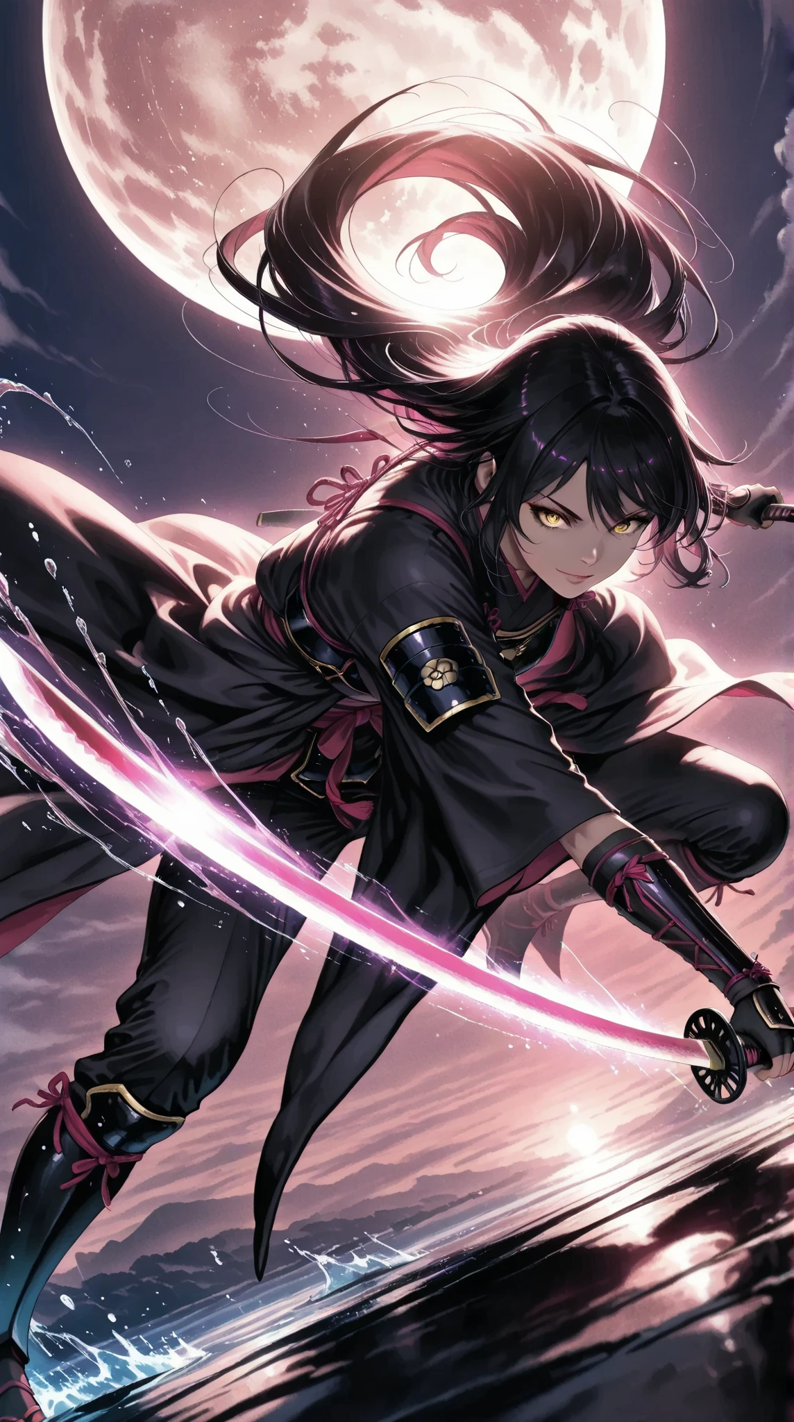 Animated Samurai Robe Score_9, score_8_up, score_7_up, masterpiece, source_anime,Female ...
