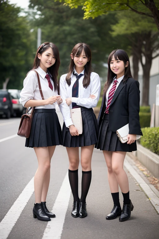 schoolgirls,Tano,blue-sky,baiyun,woods