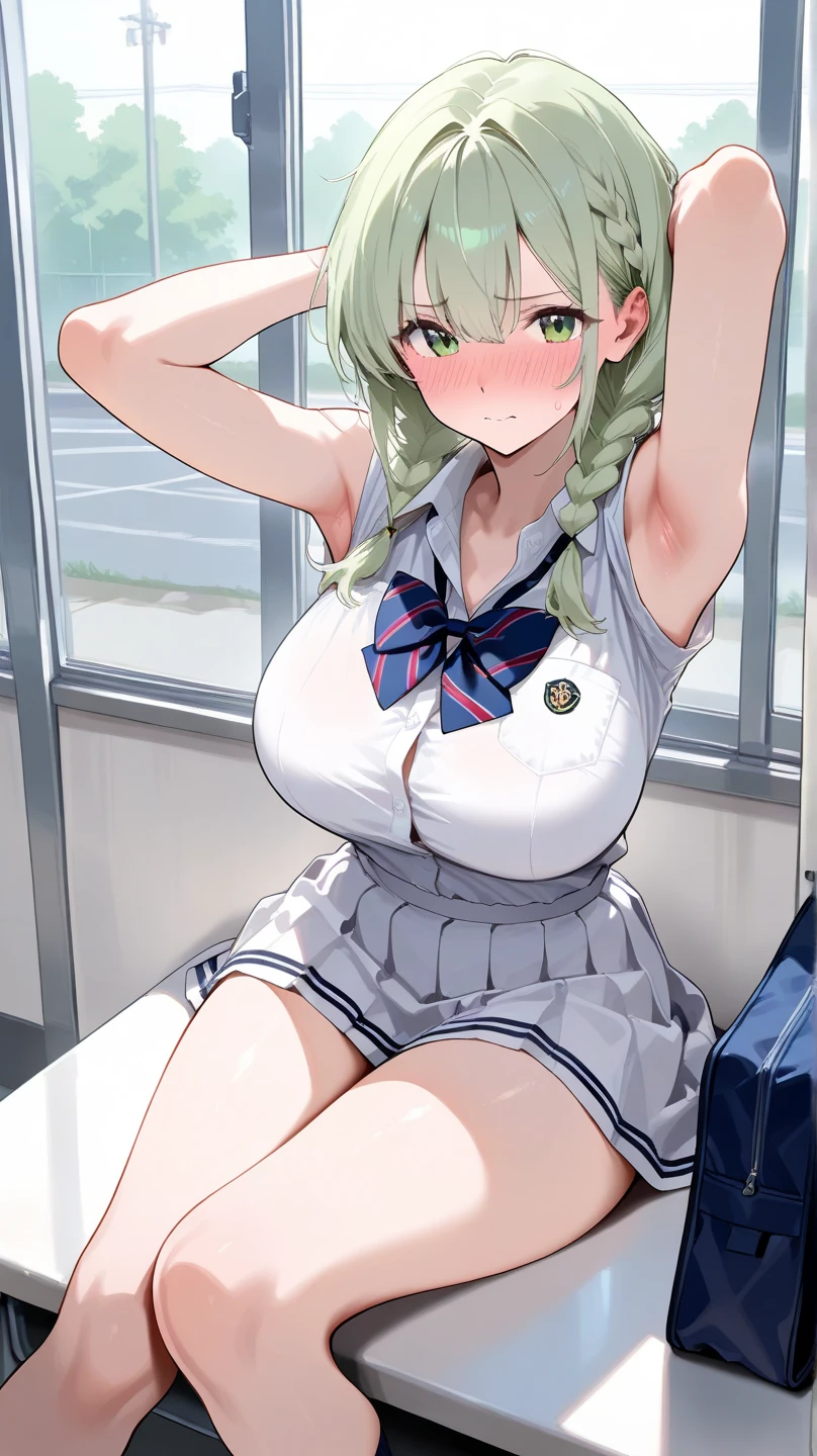 1 rapariga, 『Mobile Suit Gundam』Works inspired by、Female Officer, Principality of Zeon Army、military outfits、Scenery inside the battleship、深緑のmilitary outfits、yellow squad badge、Dark green tight mini skirt、Intercom equipment、operator、Wearing a headset、8K, top-quality, submarine、kindly smile, Dusk light, detaileds、(Oblique view from the back)、((I-Cup Bust))、((Big butt))、((Generate images that always show the bust))、Beautiful nipples、thick thighs、Ecstatic look、Very comfortable appearance、((Pose with one leg raised to show genitals))、thick thighs、large udder、Wet female genitalia、Beautiful nipples、Erect nipples、Spread the female genitalia with your fingers、Squat and open your legs、large udder、little fat body、plump udder、(((very thin blonde pubic hair)))、Show me your female genitals、Show me your nipples、Erect nipples、Oblique dorsal angle、The whole body is soaking wet、Clothes get wet and nipples show through、Plump body、function、sensually、wide pelvic、Soft udder、soft ass、Thighs are soft,Show me your nipples、Show me your female genitalsください、Plump bust、Plump buttocks、(((Healthy body)))、Female genitalia dripping juice from the clitoris、Plump bust、((wide open knee pose))、((足を広げてShow me your female genitalsください)) 足を広げてShow me your female genitalsください、(((Draw and display extremely clear and faithful female genitalia)))、nipples with mammary glands、Spread your knees wide and stick your butt out、Buttocks exposed diagonally from behind、Oblique dorsal angle、(((((A work depicting a girl being raped by a boy))))、Vigorously shaking udder、violently shaking butt、Please show me your butt、Plump ass、Plump buttocks、plump thighs、(((make your breasts bigger)))、Rear Angle、Turn your ass towards me.、Take off your underwear、Show me your ass、Take off your underwearおっぱいを見せてください、Super burst breasts、huge udder、My clothes were wet and my genitals were visible.............................、衣Clothes get wet and nipples show through、Unbutton your shirt to expose your chest、Lift up your skirt and see your butt、high-heels、pistol equipment、Muddy battlefield atmosphere、A battlefield filled with smoke、uptight、sensually、function、tight skirts、Short bob hairstyle、Military、combat military equipment、Military Personnel、Handgun、military outfitsの肩にジオン公国章バッジ、Principality of Zeon Army工作員、Glossy stockings