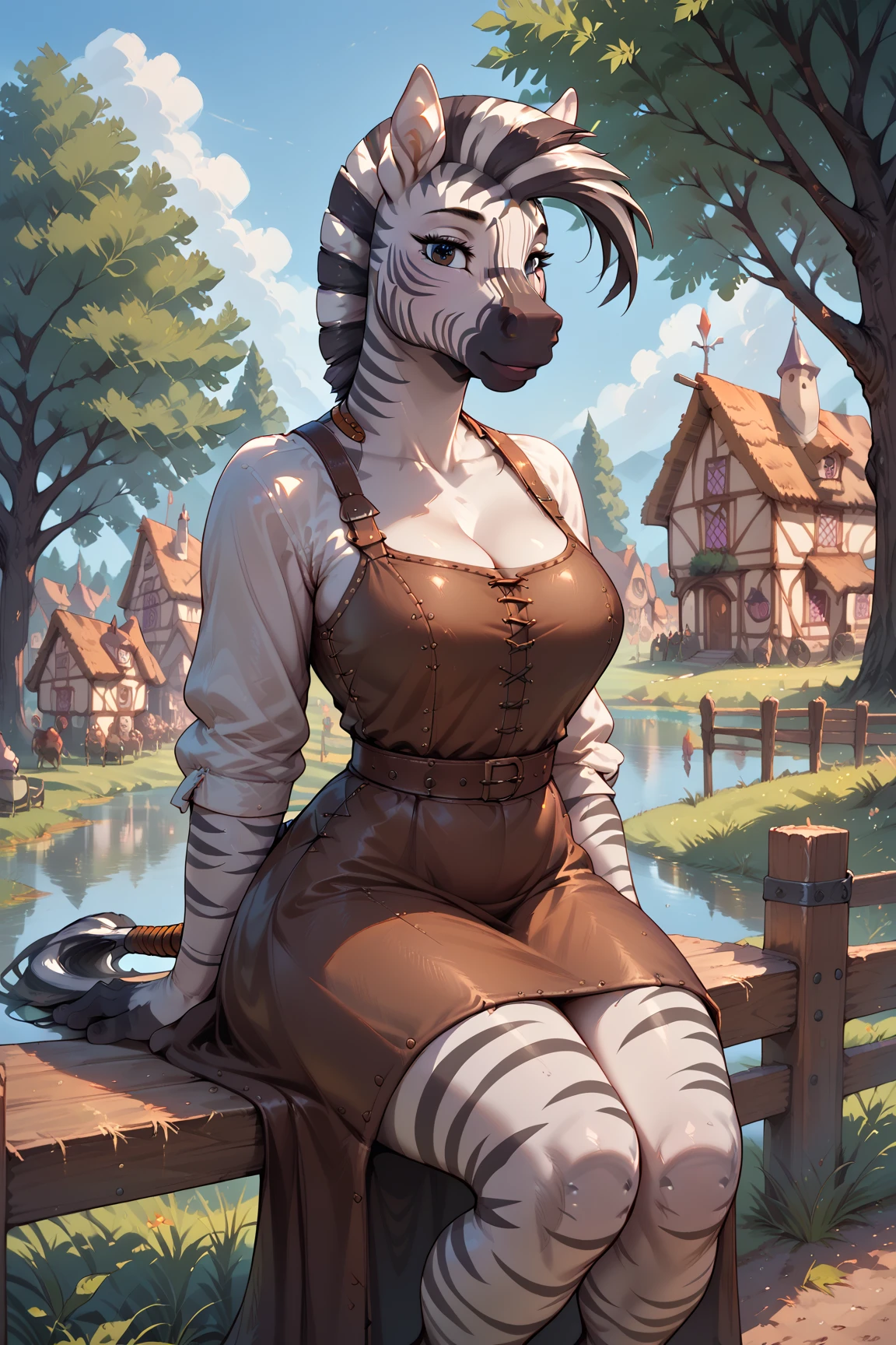 Draft Sketch (sfw)))), uploaded the e621, beautiful and detailed,woman (((female))) ((anthro)) hyena, Ross Tran, by ruan jia, by zaush, by foxovh, lighting cinematic, seductor, hyena, thighighs, (huge chest) foxovh 1girls ai_generated bare_shoulders big_breasts blue_eyes boob_window Black hair with blue highlights cleavage cleavage_cutout female female_only huge_breasts looking_at_viewer mole_on_breast ponytai young irish girl, pale skin, , Bangs, French braid, flower headband, Celtic costumes, In a field of flowers, medium chest, droop , Thick legs, shapely legs