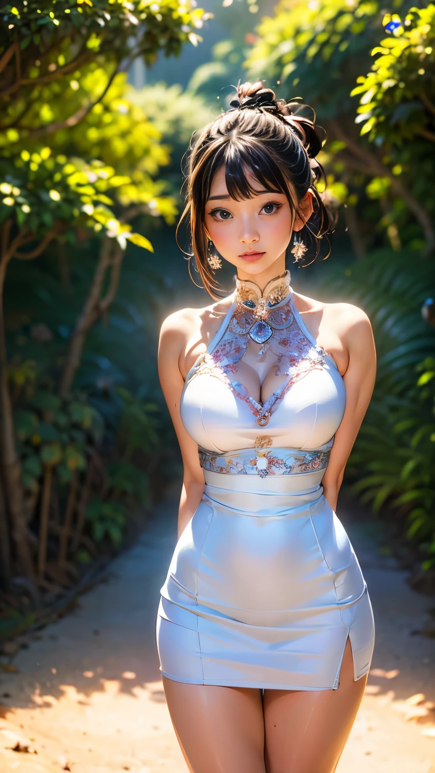 Nude anime girl with red flowers in her hair Chinese girl, trend on cgstation, cute anime waifu with a nice dress., Guweiz and Pixiv Artstation, palace , A girl in Hanfu, beautiful digital artwork, Guweiz and Artstation Pixiv