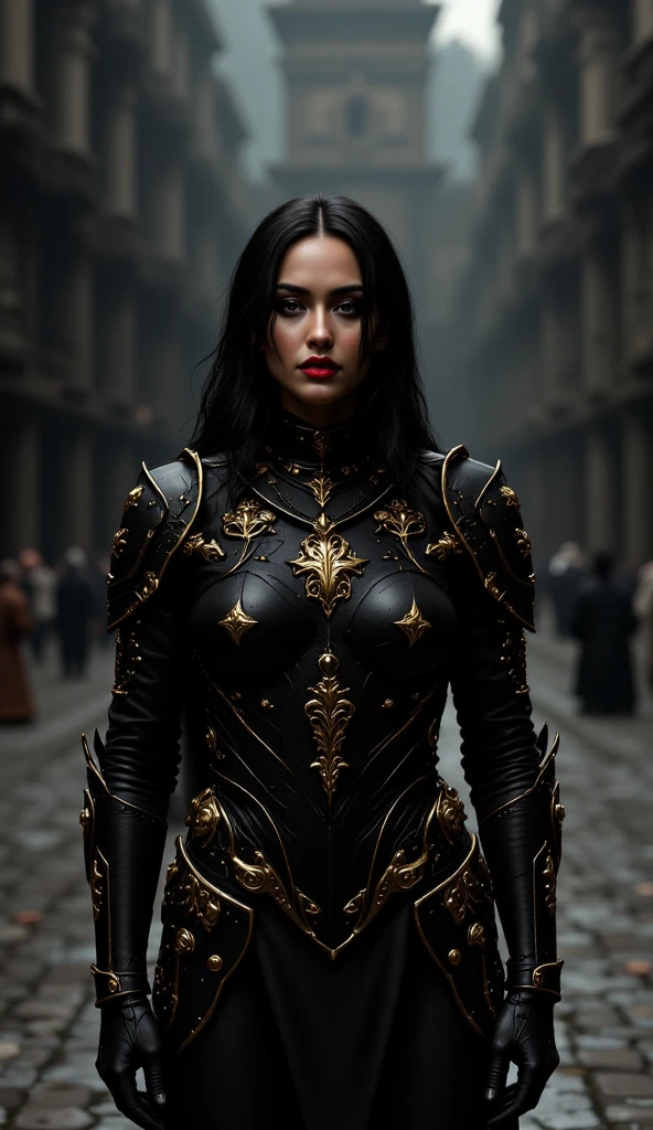 Gorgeous sexy woman (megan) as Gothic queen and beautiful gothgirl vampire ; lady ; standing, full body, black leather booths, Gothic aesthetic, female gothgirl, Gothic art style