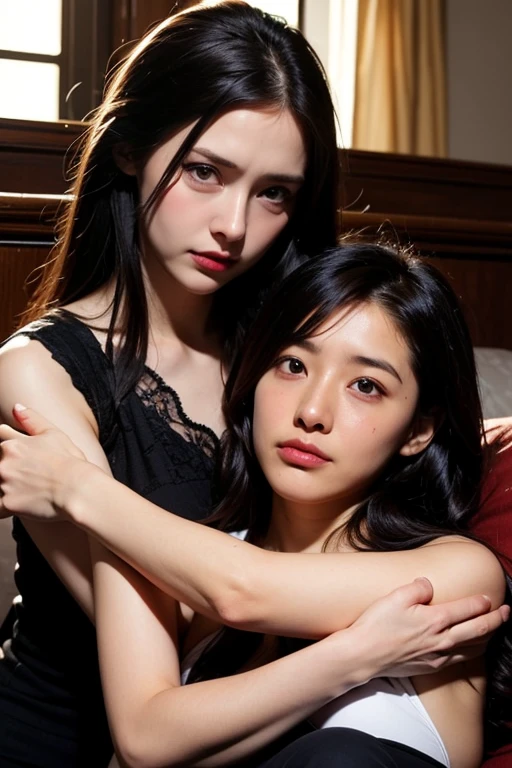 not anime format, create a scenario where we have Jonas inside the beauty&#39;s belly, a detailed and fun image