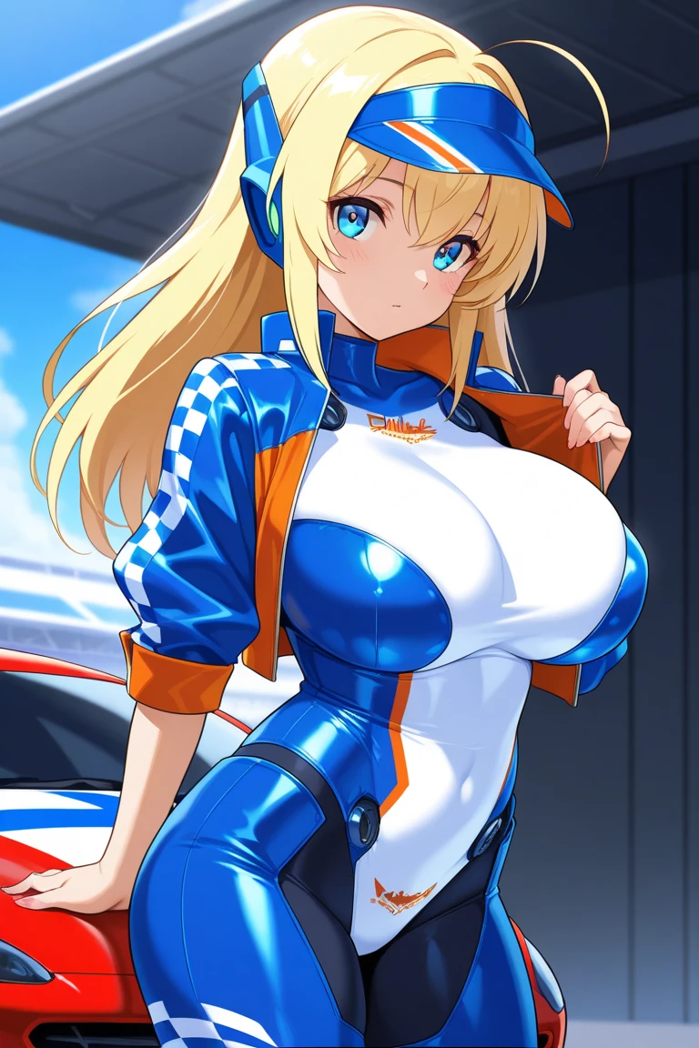 (race track、inside the car、F1 Racer)、driver、income、wirelesotorcycle full face helmet、camel toe、huge tit、Nipple Puffs、cleavage、Plump、Super big breasts、super big butt、Champion Racer、The cutest in the world、Fastest in the world、earrings、earrings、necklace、thick lips、heterochromia、bangles、Caster wheel、first round、hair charm、lip gloss、、Check the condition of your breasts、Super Busty Racer、A heated race、Super Busty Engine、full body photo、Group photo、multiple