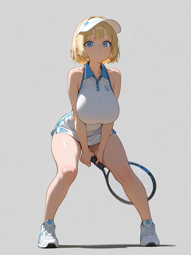 Mature women, Android 18, playing golf, huge breasts, curvy, masterpiece, sexy, concentrating, highly detailed, high quality, ultra high res, full body, full background, best quality, masterpiece