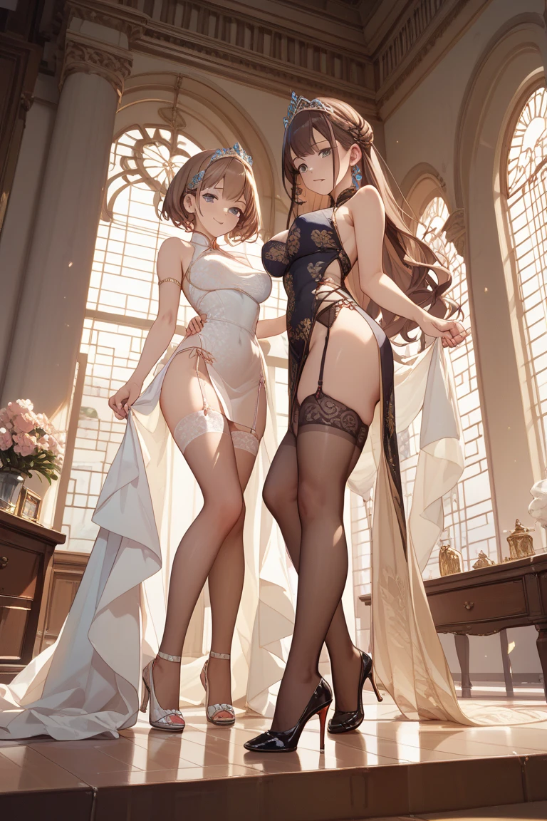NSFW,(One girl:1.5),Rice Shower \(Horse Girl\),(Wedding Lingerie:1.5),(Perfect hands),(Perfect ???????),(masterpiece),(highest quality),Embarrassed,blush