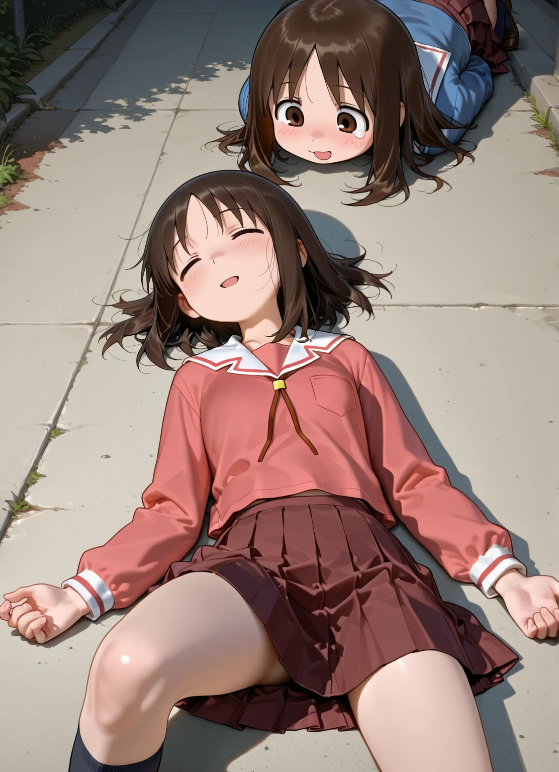 a cartoon boy and girl ハグging each other on the ground, a bit, a bit anime, they are crouching, yoshitomo nara and aya takano, anime a bit, couple pose, hug her knees, cute anime, boy and girl, , sakimichan, ah、sex, naked, pussy, girl is crying, girl is crying, tears, 激しくsexをしている, sexしかしていない, 生feet, feet, nakedfeet, 何も履いてないfeet, 生feet, tights, 生feet, nakedfeet, 後ろfeet, 生feet, 大量のsperm, lots of, sperm, semen, rape, Jersey, 赤Jersey, naked, ejaculation, , lots ofejaculation, feetを広げて, 生feetが見える, 気持ちよくなりlots ofspermが飛び散る, semenが飛び散る, する, lots ofnaked, Pleasant face, lots oftears, nice girl, nice boy,