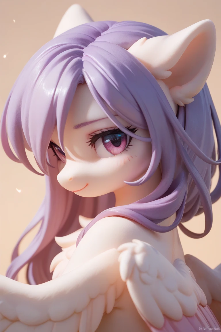 1Girl, cow cosplay, horns on head, big breasts, looking up, angle from above, upper body, cow tail, mottled hair, white and black hair, long hair, fluffy hair, on grass sun light