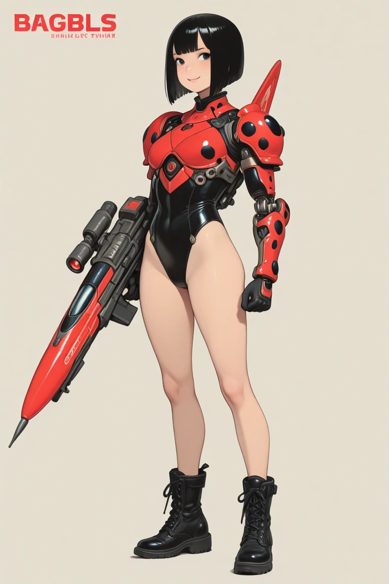 girl, full body, standing, facing the camera directly, looking at the camera, (red bikini), medium hair, black hair, busty, BREAK ((simple green background:1.3))