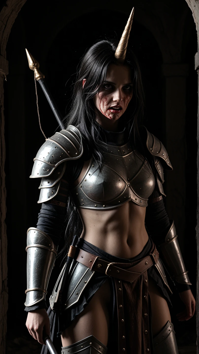 monster girl, ((dark)), ((blood power armor)),