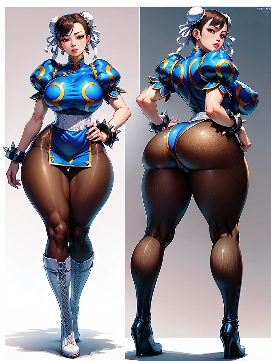 (high resolution, pixel perfect, gorgeous illustrations), (hyper quality, muste piece, etheric: 1.4), (((cowboy shot))), face focus, ((1girl)), (female savage), woman, bitch, (((looking back, hand on hip, open stance))), cool atmosphere, black hair, (((((slicked_back_hair))))), Exquisite face, blush, black lips, (((((((muscular_female))))))), (thick thighs, wide hips, Big breasts that are about to burst), fighter, (((wh_chi_armor))), (leotard armor), see through, (((((cameltoe))))), high heel boots, shiny skin, gleaming skin, sweat, simple background,