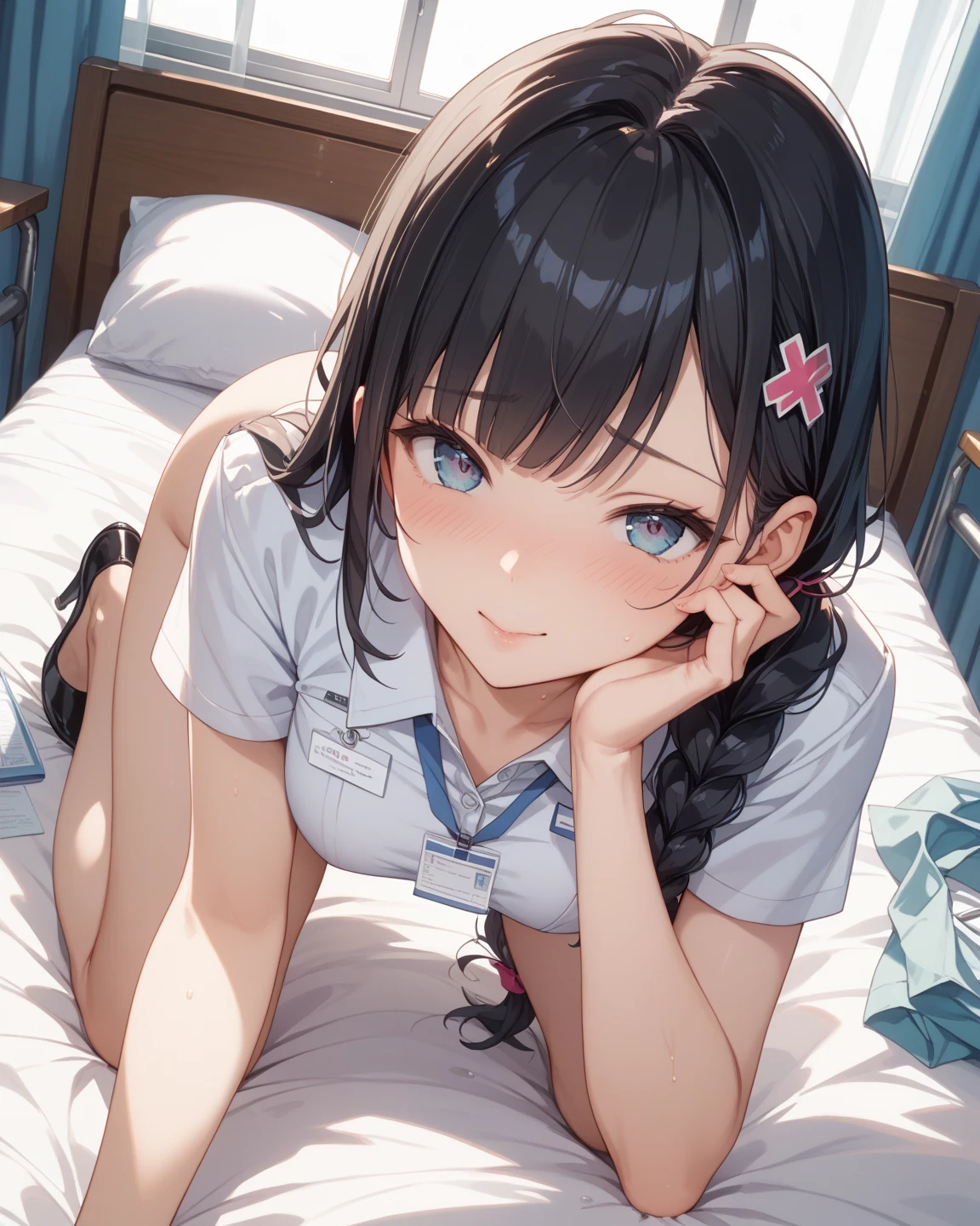 (((masterpiece,Highest Resolution,4K High Resolution,Crisp image quality:)Pussy juice(Beautiful big ,Beautiful nipples,Teaching books,blush,It's so embarrassing)(lipstick),Pubic hair,((A medical plastic Cusco-style vaginal insertion has been performed deep inside the vagina.:1.5))(You can even see the cervix during childbirth),nsfw,((realistic uterine mouth,Vaginal walls,Urethra,clitoris,Pussy juice,Beautiful vagina:1.3))