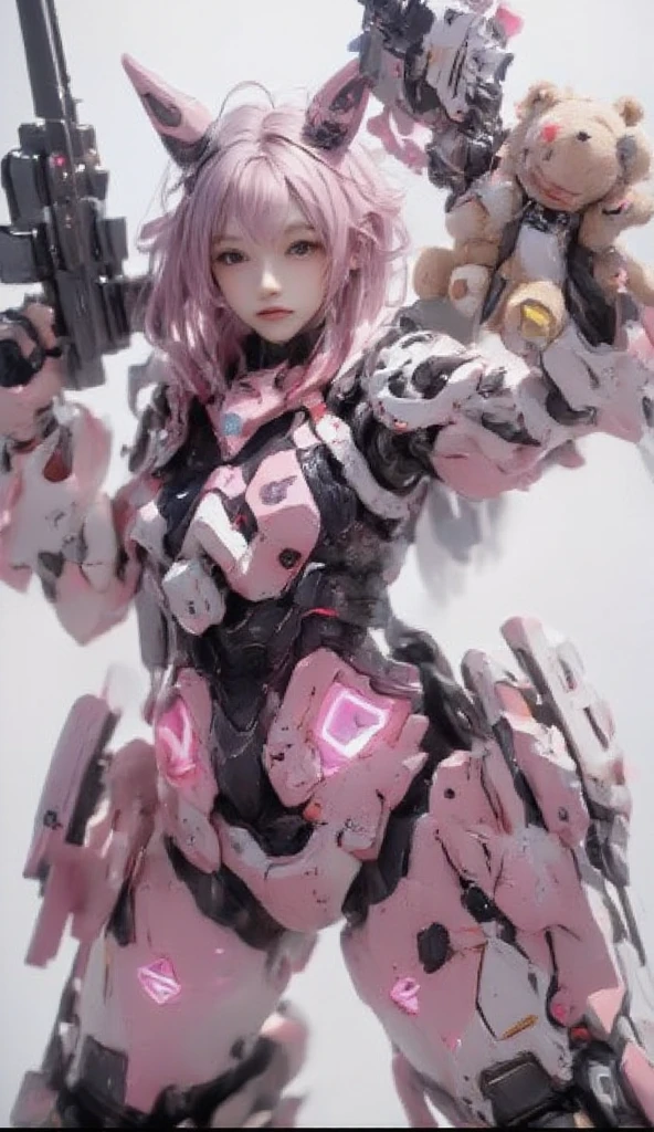 BJ_cute_Mecha,One boy,一人in,Looking_in_Audience,green_eye,Holding,Are standing,full_body,arms,pink_hair,wing,Little,Holding_arms,armor,gun,Hello,blush_Stickers,Helmet,Holding_gun,force_armor,
Professional lighting,Strong contrast,High level of detail,highest quality,masterpiece,White Background,Extremely realistic metal texture、Ceramic Coating