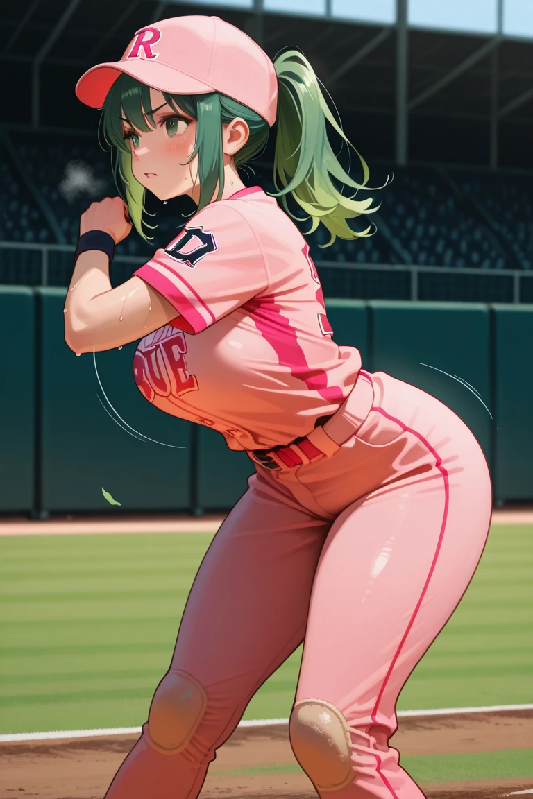 1 female,black hair,18-year-old,(((Shiny race queen uniform with exposed belly button)))(((blush、open mouth smile)),(((straight hair))),,,(wet with sweat)(leather thigh high boots)(((beautiful breasts)))((Tight Skirt))((crop top))glasses,race track,(((white fluid in vagina))),((turn around and look back))