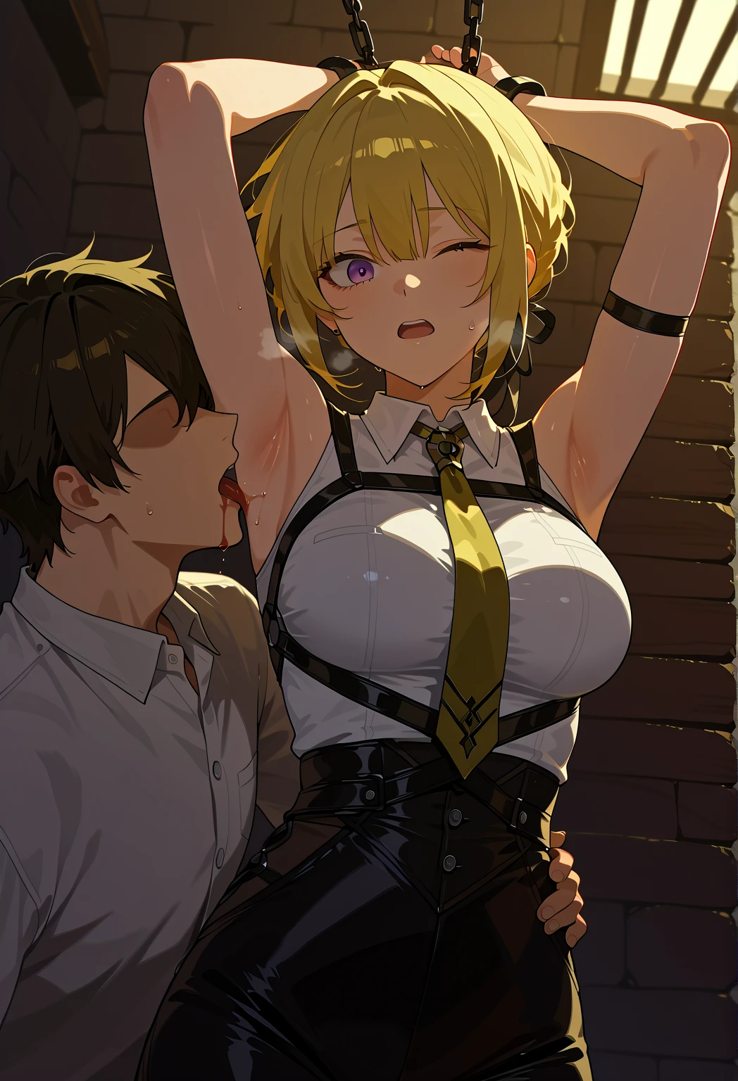 Best Quality,4k,high resolution,Masterpiece:1.2), (ultra detailed), (NSFW is not safe for artwork), (Himiko Toga) (My hero academia Settings), (pose sexual), (realist,photorealist,photo-realist:1.37), (HDR,HD), (portrait), (vivid colors), (long legs), (clearly elongated face), (broad) (Hermosos detailed eyes), (beautiful detailed lips), (extremely detailed eyes and face), bright eyes Dynamic angle and posture, soaked in sweat, perspiration, undressing (long eyelashes), (sharp focus), (physically based rendering), (unclothed), (BIG BREASTS) (open legs), (intense), (expression of intense desire), (motion blur), (elegant), (slim figure), (anime inspired), (bright lights), (sexual), (contrasting colors), (mysterious atmosphere), (action packed scene), (Unique style), (striking), (Handsome), (evocative), (expressive), (Intriguing atmosphere), (giant breasts:1.2) ((Best Quality)),((Very detailed)),Masterpiece,absurdities,detailed face,beautiful face,(detailed eyes, deep eyes),(1 girl),((dynamic pose)), erotic lingerie
