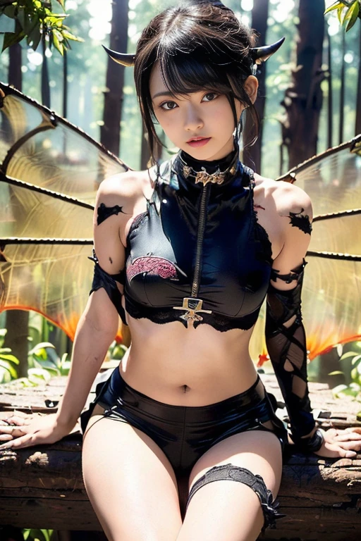 (best quality, 4k, 8k, highres, masterpiece:1.5), 1girl, ultra-detailed, detailed face, detailed lips and eyes, realistic in the Style of Boris Vallejo,
BREAK
Lotan stunningly beautiful Caucasian woman with straight very long black hair, (blue eyes), dragon horns on the head, dragon wings, voluptuous, long bangs, forehead:1.2,
BREAK,[:(1 woman,solo:1.5),BREAK,(beautiful eyes:1.3),medium breasts,BREAK,(standing in Sengoku period armor:1.3),BREAK,(blush:1.2),smile,(open mouth:1.2),:7],BREAK,(A shining (long Japanese sword:1.2):1.3),(red:1.2),BREAK,dynamic angle,(dark fantasy:1.4),(dark background:1.3), japanese architecture, fighting stance:1.4