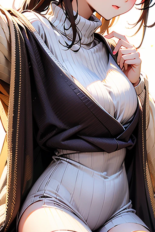 Masterpiece、8k、High quality photo quality、48 years old、Beautiful mature woman、Zettai Ryoki Thigh,Black-haired,Medium Bob,Black socks、No panties、Thick pubic hair、Pink Hair