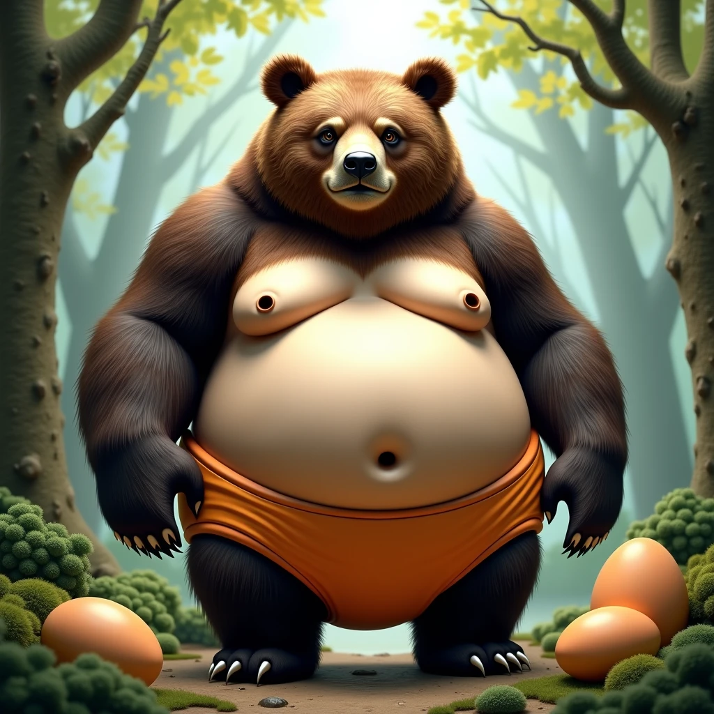 Male chubby bear, furry, boy, young, tribal, nudity, coming of age, ritual, sitting on knee, drinking cum from, Male chubby bear, furry, adult, tribal, cock, ball