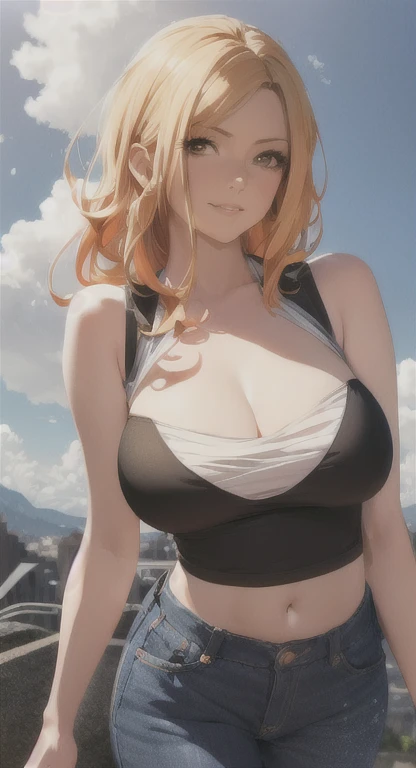 (High resolution:1.4)、(High resolution:1.4)、No clothes、Symmetrical face、「Evangelion」character、Super Beauty「Asuka Langley」、長くbeautifulブロンドの髪、Japanese half, Half German、Face that feels sexual pleasure 、 Sweaty、To the camera、Sculpture model pose、beautiful, Glowing Skin、Stained with shame、Softly lit, Cinematic colors、Incredibly realistic textures、Photorealistic and colorful、stylish、beautiful and dense large breasts、Attractive large waist、Underarm、beautiful belly button、[[[Good move..]]]、High resolutionの顔と目、