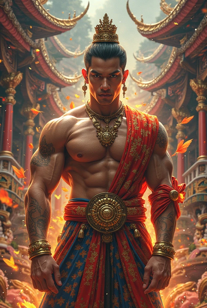 K-pop idol, male, Korean, shirtless, jewelry, dnd style, black hair