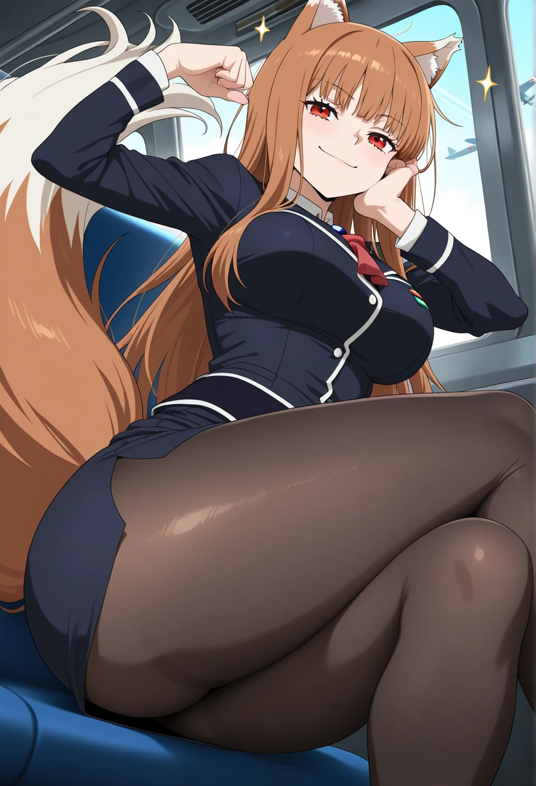 Maki Nishikino、lovelive 、One Girl, Five Fingers, mini skirt, crowd、Looking down at the viewer,, Highest quality, Focus on the thighs, Dynamic pose, smile, blazer, blouse, Black Pantyhose, panties under pantyhose, Standing Split, Stylish pose,My thighs and groin are steamy 、crowd、Being touched in the groin、Big 、Big Ass、Thick thighs、Having your crotch touched with fingers、The woman feels sexual arousal