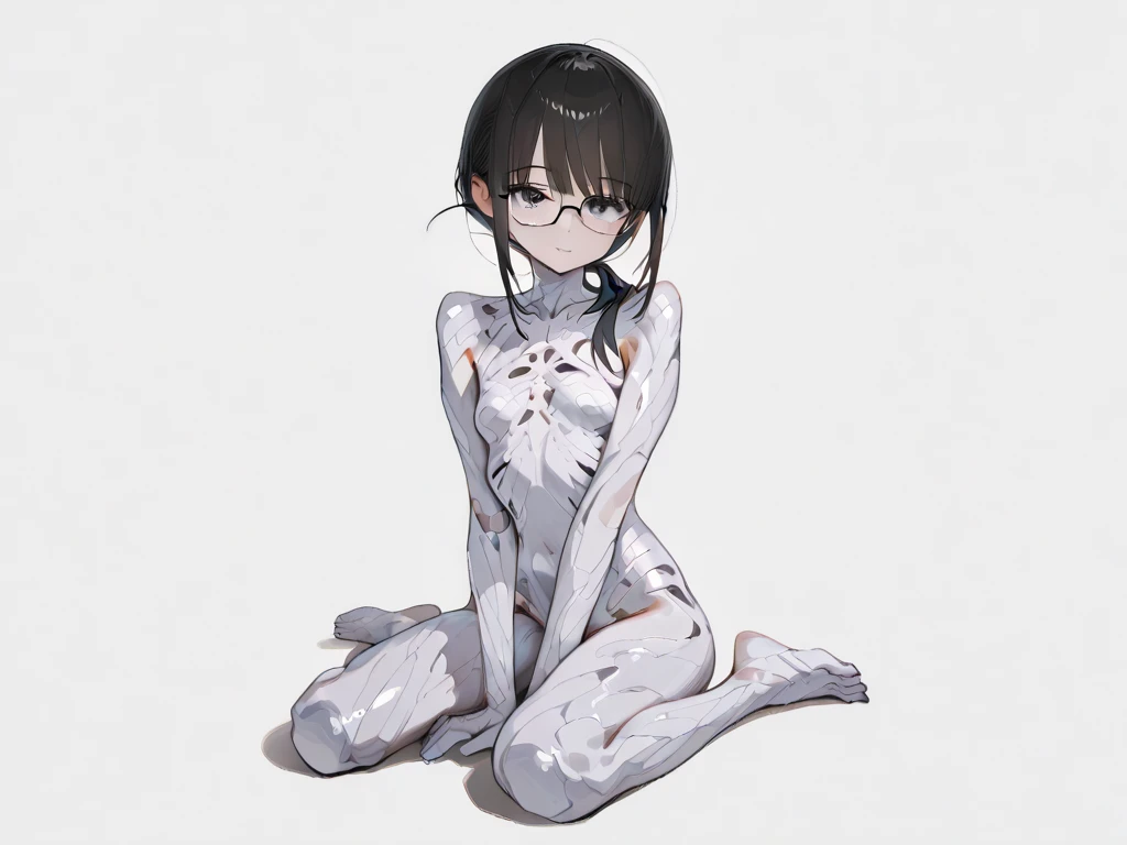 Arms down at sides　Barcode printed on lower abdomen