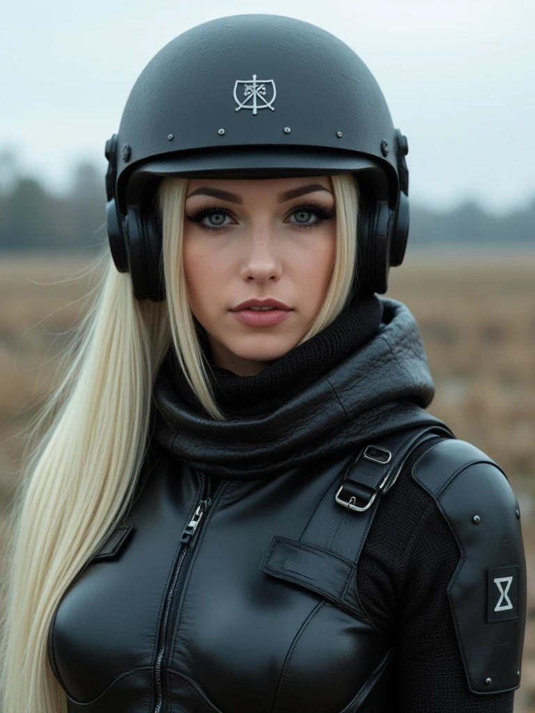 サイバーpunk、woman、wild、black、Erotic、sexy、metal、silvery white、Brown、copper、Armor、hat、goggles、punk