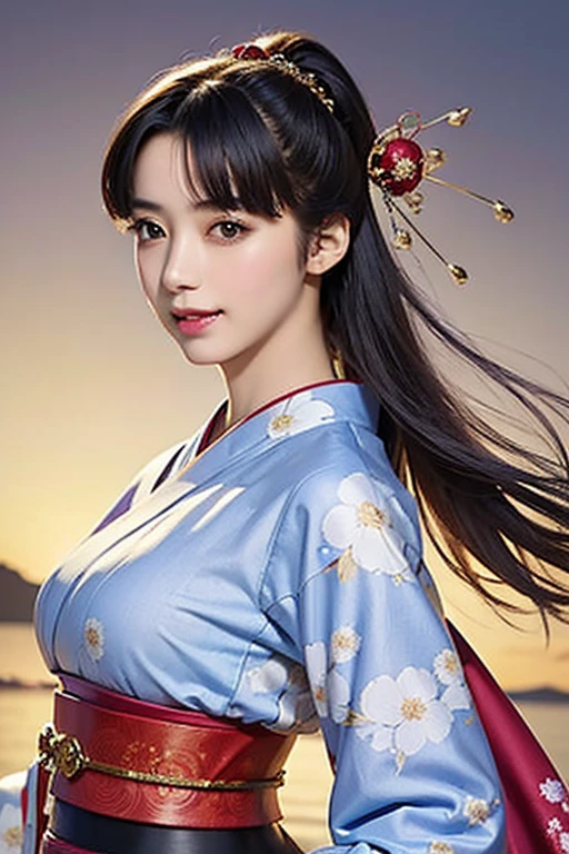 Mysterious and elegant female characters、she、He is wearing a traditional Chinese-style black robe.、It is decorated with intricate golden patterns and designs.、It exudes elegance and a mysterious atmosphere.。The robe has wide, flowing sleeves、Gives a grand and majestic impression。Her face is sweet and pretty、There is a faint sparkle in her large, expressive eyes.、It highlights her mysterious aura.。The character has long hair、It hangs down your back in soft waves.、It has a vibrant gradation from deep purple to bright blue.、It adds a magical element to her look.。Her hair is partially covered by her hood.、The hood is decorated with intricate gold embroidery.、Tiny jewels are adorned。Also、The hood is decorated with dangling tassels and beads.、It adds to the royal and mysterious look of the character.。Her posture is refined、Elegance is felt。The overall atmosphere of the image、It is surrounded by sacred beauty and magical mystery.、The female characters seem to embody otherworldly power and grace.