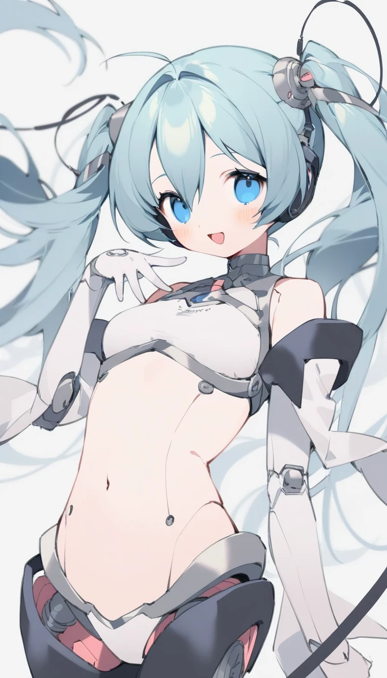 1 girl、belly button、Put your arms behind your back、No underwear