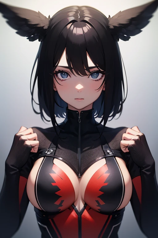 masterpiece, best quality, nfsw, Stained glass style art, upper body, big boobs, beautiful girl with hair bob cut, in black costume with deep slit, (best light), (red lips:0.8), beautiful face, colourful, Photorealsitic, highcontrast, Highly detailed background, ultra-detailed, super detailed skin, light glow, Film grain, Expro II, Lens Flare, Sharpen, cinematic light