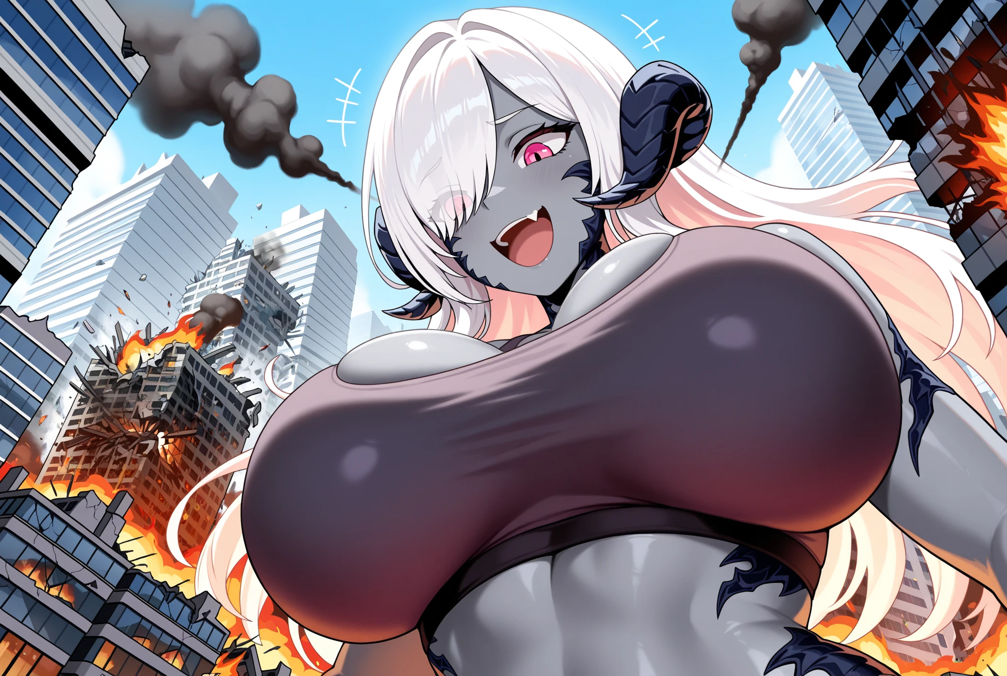 masterpiece, extra limbs,1zombie woman, 24years old, white extra short hair,white pubic hair,(((droopy eyes blank black eyes:1.5))), big pointy breasts large areolas,black nipples, dark areolae,(((grey skin color:1.5))),(((afterglow open mouth))), ((saliva:1.5)),serious, (((abs curvy sweat))),((tall)),Supine Position,(((clothed fantasy bikini armor))),((torn clothes:1.2)),((cemetery,midnight)),full body