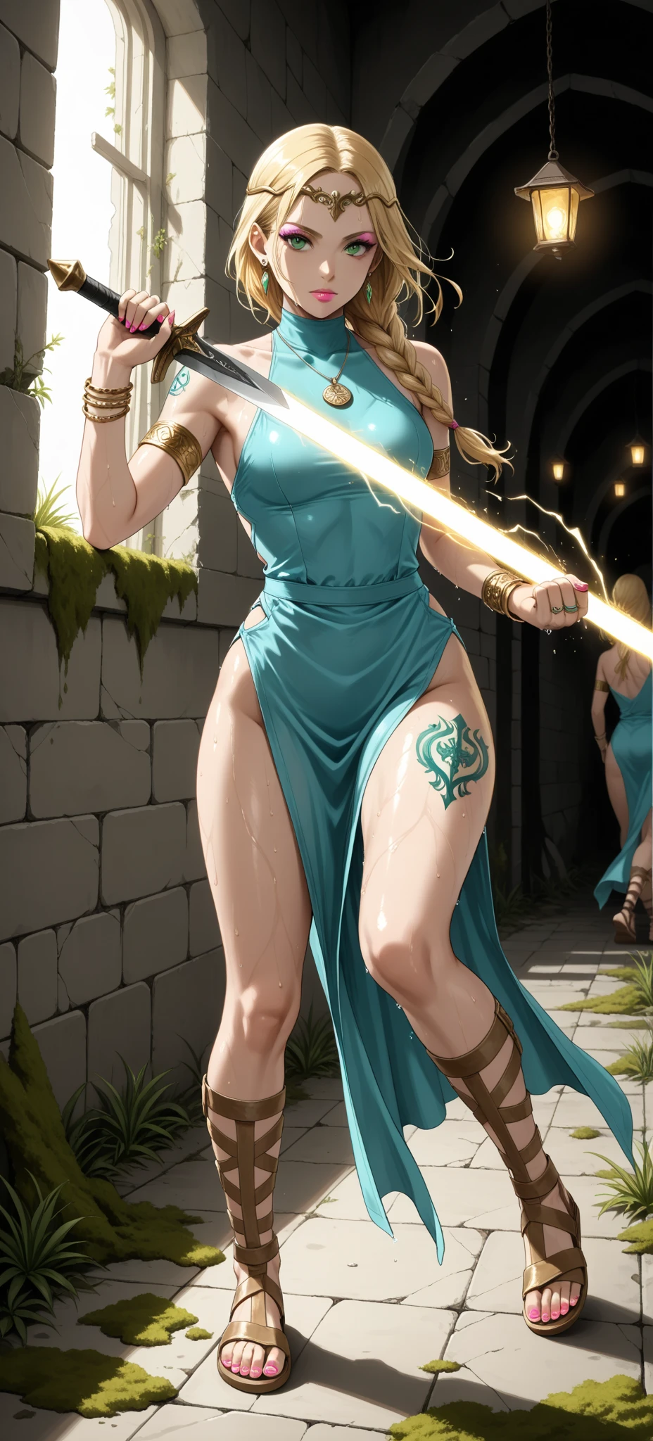 Asgard，valkyrie，Senhora Cavaleiro，Anatomia correta，epic fantasy digital art，tmasterpiece，8k，high-definition resolution，desenho detalhado，Qulidade Superior，, Epic composition,