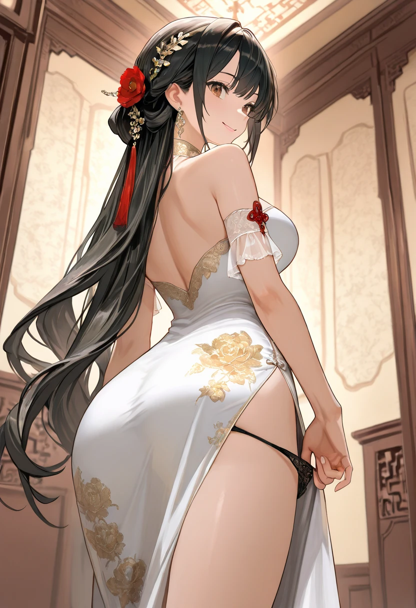Hips,Beautiful back,Yao Yao,Fox Teacher,Turquoise Wedding Dress,Long hair,Added a little flexibility,Rich in layers,Soaked,Pantyhose,Xiangfei bamboo,Big ,