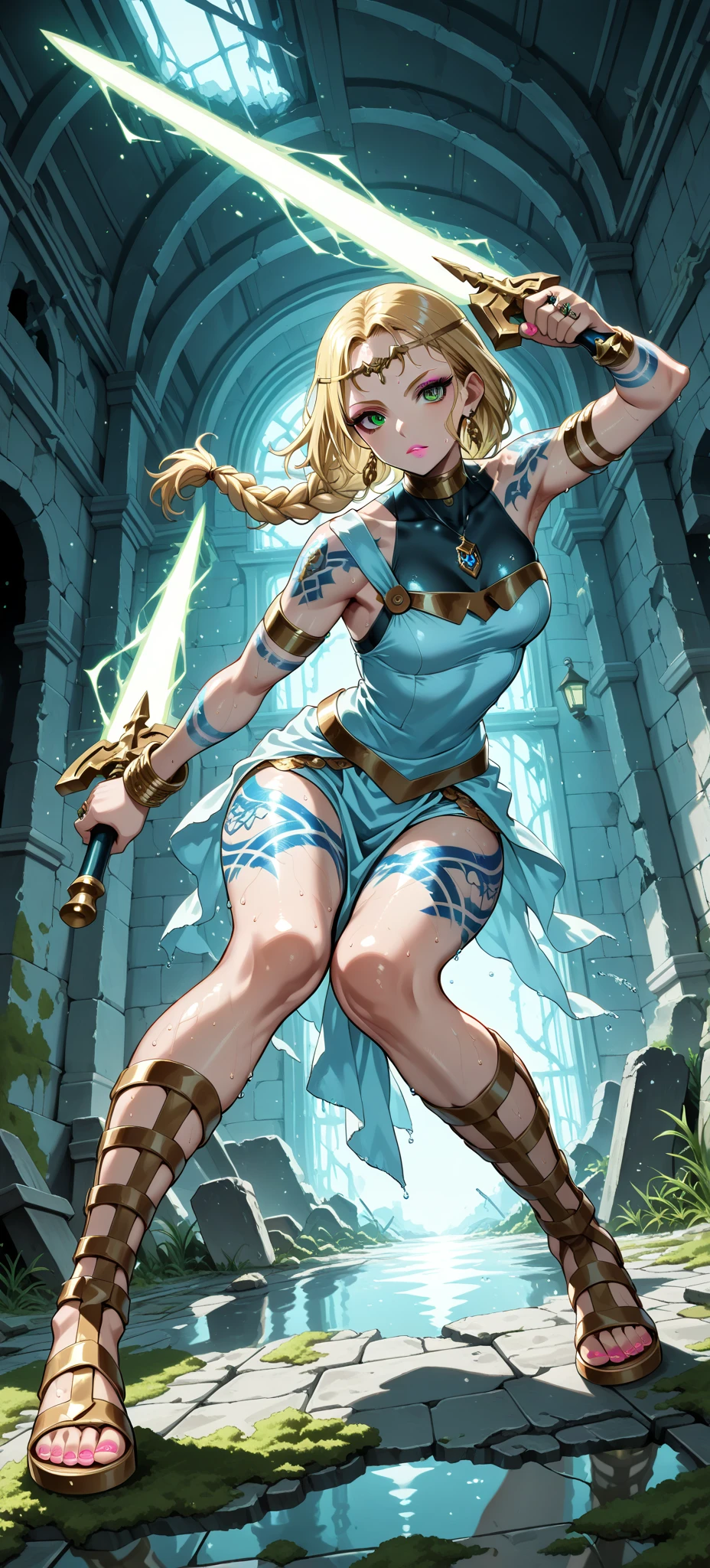 wonder Mulher Maravilha standing on a rock with sword in hand, digite germe comic, Mulher Maravilha, digite germe Greg rutkowski _ Greg, Chris Moore. digite germe, steven digite germe lau, digite germe style, graphic artist digite germe, digite germe and warren louw, zenoscope, por Mark Brooks, digite germe jsc