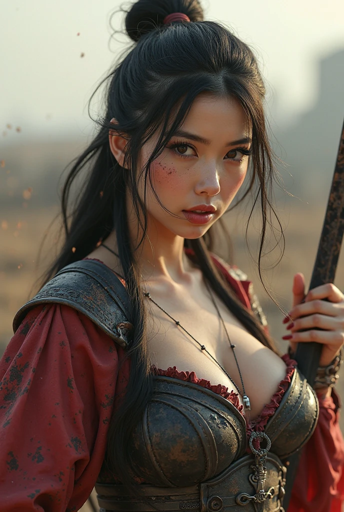 8k , Beautiful Idol , White skin , exotic face , baby face , Beautiful , masterpiece , 18 years ,((Warrior Armory)) , ((sexy ninja desnuda)) ((Cloak:1.1)) , Ultra large naked breasts , An Action , ((muscular:1.3)) , sexy look , Dramatic images , gorgeous , Beautiful mountain road , extremely detailed , angry face , ((blowing hair:1.3)) , Tied in black/pierce hair , battlefield , Flag of the Japanese Ninja Dynasty8k , Beautiful Idol , White skin , exotic face , baby face , Beautiful , masterpiece , 18 years , ((Warrior Armory )) , ((sexy ninja )) ((Cloak:1.1)) , Ultra large naked breasts , An Action , ((muscular:1.3)) , sexy look , Dramatic images , gorgeous , Beautiful mountain road , extremely detailed , angry face , ((blowing hair:1.3)) , Tied in black/pierce hair , battlefield , Flag of the Japanese Ninja Dynasty