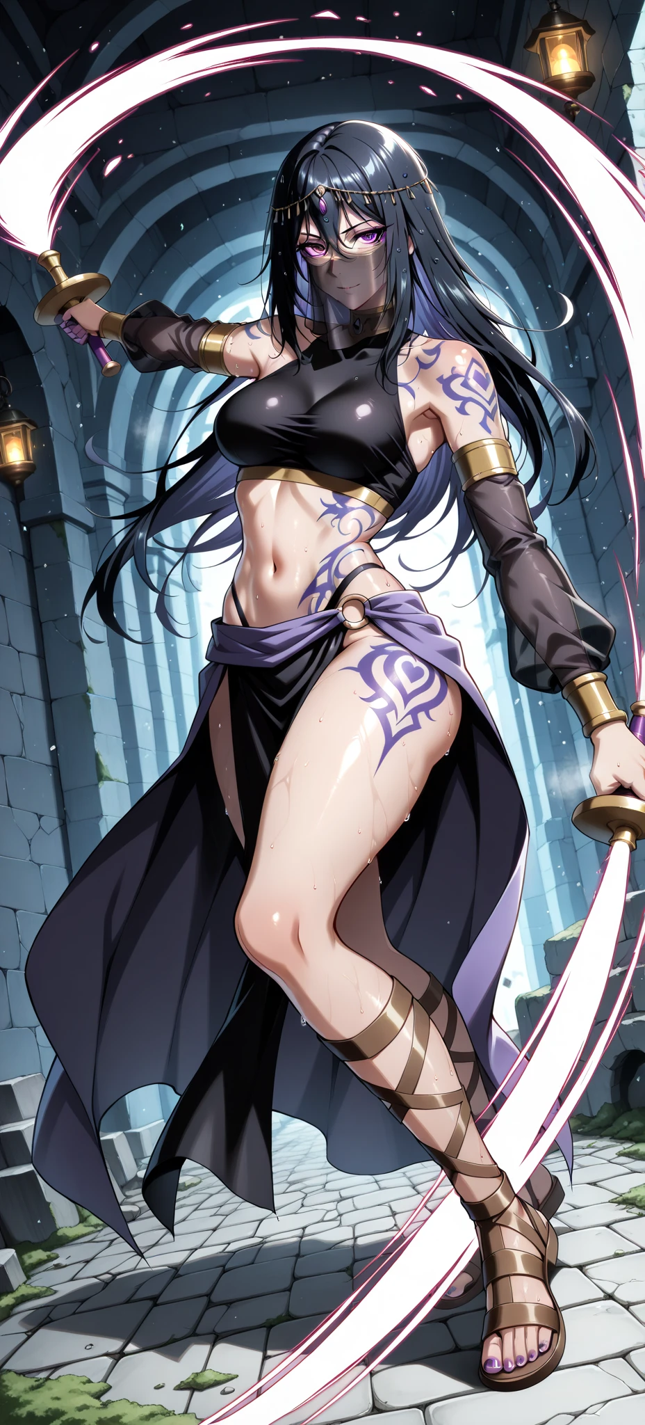 Highest quality、rape、Captured by mutants、Surrounded by mutants、defeat、Beautiful woman with very long purple hair、White Armor（Medium breast、Off the shoulder、No sleeve、No elbow pads、Belly button、High Leg、Exposed thighs）、White Armorのブーツ、Tears overflow、Frightened expression、Fleeing 1:5、Attacked by mutants 1:5、Many violent mutants 1:5、The mutant grabs the woman&#39;s arm.　Mutant attacks from behind、Mutant grabs leg、Mutant Swarm 1:5、darkness、another world、Dark fantasy、Pitch black hell