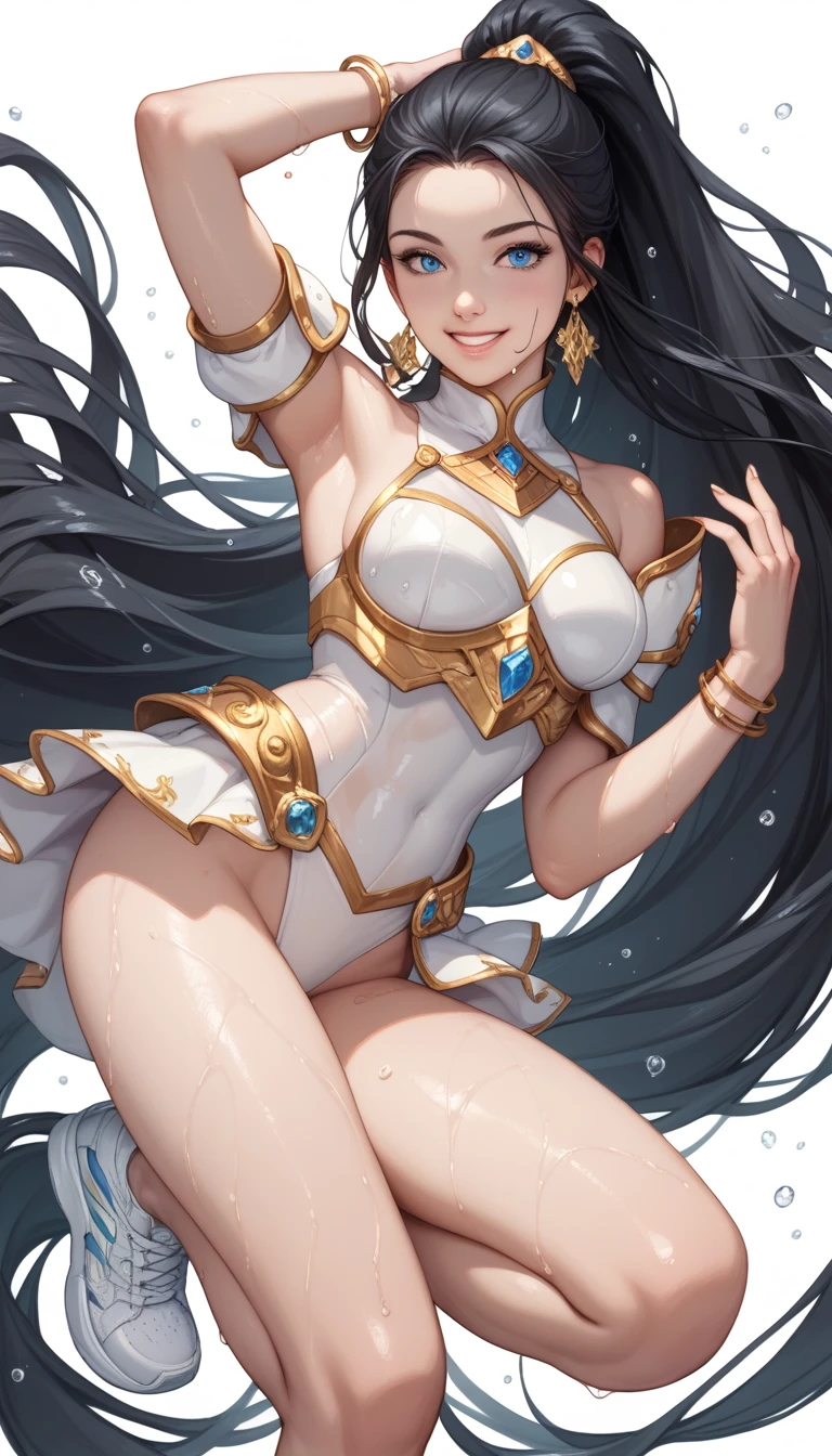 ((Masterpiece, Best high resolution quality),(Dreamy atmosphere and soft lighting),(1 character),(Mysterious expression and Elegant Pose),(flowing hair and bright eyes),(Magical costume and Delicate Details) )