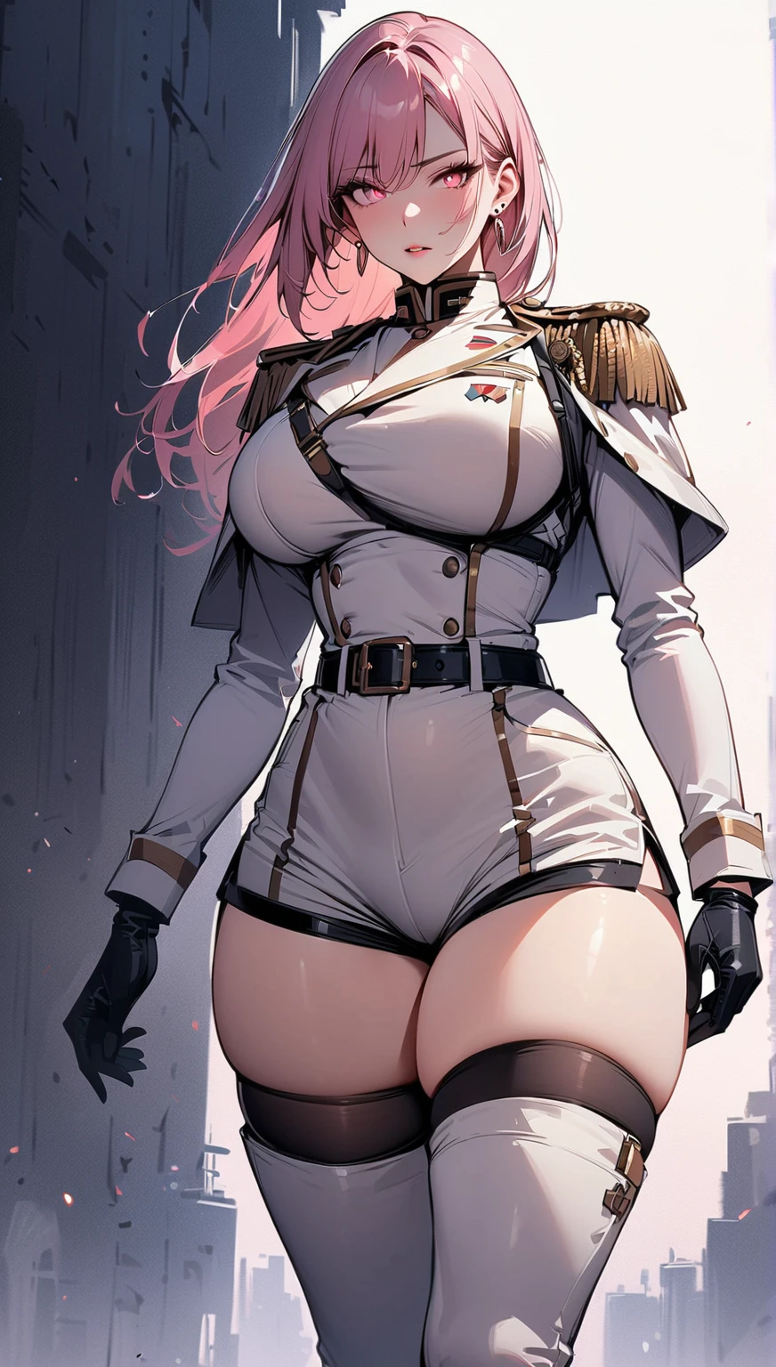 full bodyesbian,One-piece tights,Conjoinment,tightsuit,huge tit,Slim,long leges,Stand up straight,nothing background,Slim,extra long leg,Huge breasts,A sagging breast,Pink hair,8k highest resolution highly detailed,crisp breasts,Arms behind your back,Breast elongation,long breasts,Teardrop-shaped breasts,poster for,areola outline,protrude,Three women,Three women