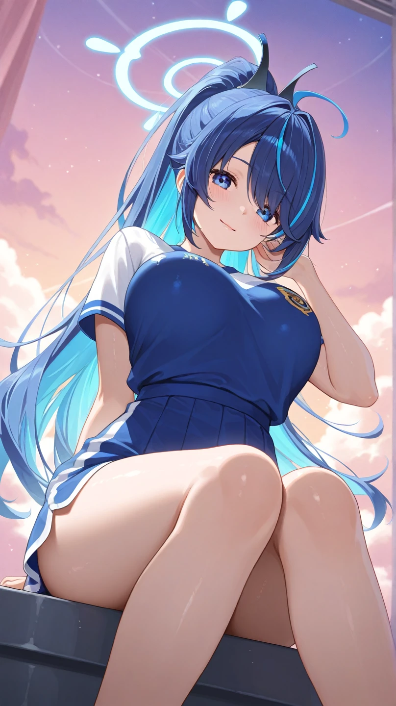 score_9, score_8_up, score_7_up, score_6_up, score_5_up, score_4_up, source_anime,
solo, 1girl, 27 years old female,
<lora:SpreadArmpitV3-06:1>, spread armpit, arm up, blushing,
blue hair, long hair, open hair, orange eyes, white sleeveless shirt, collared shirt, black pleated skirt, black knee socks