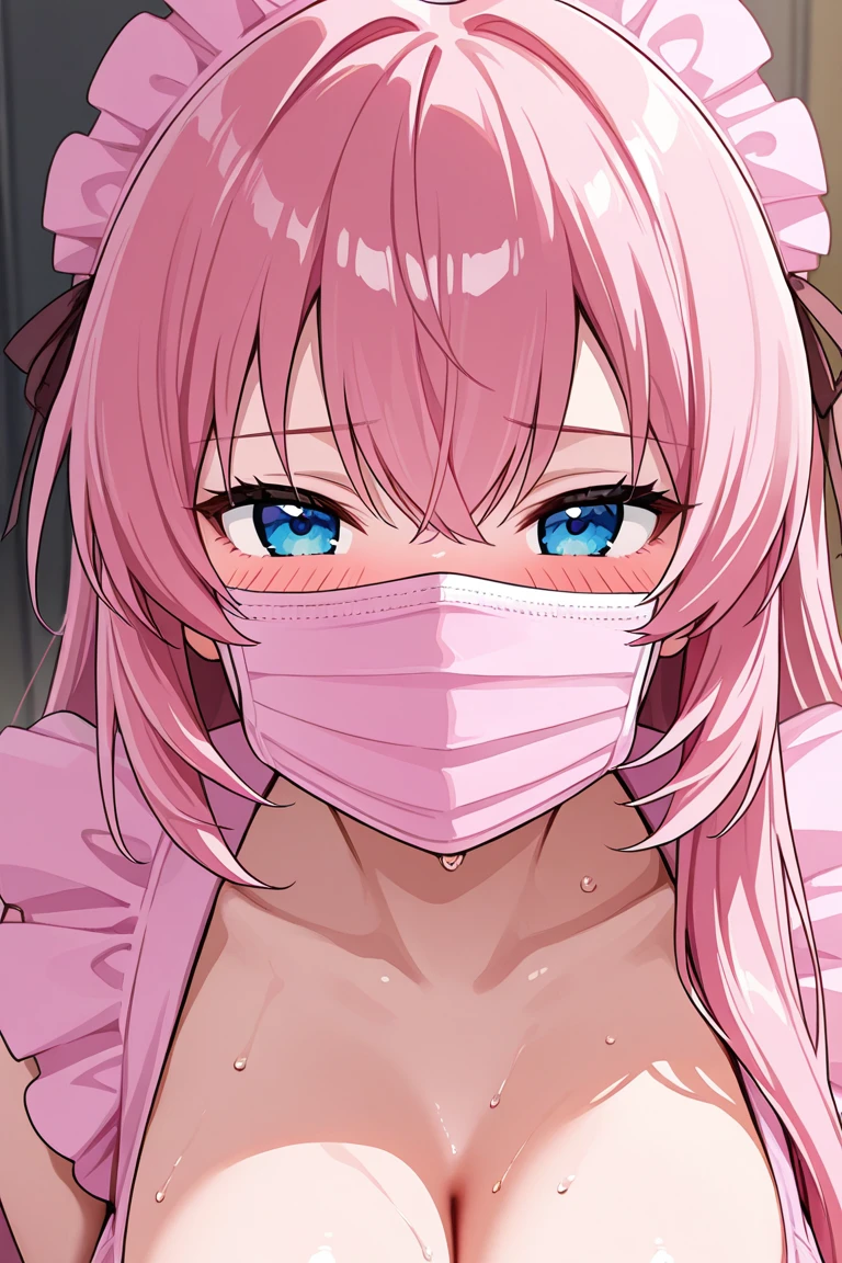 (4K quality:1.3),(Highest quality:1.3),(albino),(Whitening),(19 years old:1.3),(Large Breasts:1.6),(albino:1.2),Overdeveloped breasts:1.6,Big Breasts:1.6,世界一Large Breasts,Extra large chest:1.3,One of the largest breasts in the world,Saggy breasts,rich,Upper Body,smile,Overflowing breasts,(jewelry),Captivate a man,Cleavage,(White sequined wedding dress:1.5),(Celebrities:1.4),(thin:1.2),(Tight waist:1.4,(Night viewの良いホテル:1.1),(luxury:1.2),(Arisa Hanyu:1.5),(anorexia:1.4),(Night view:1.3),(Close up on face:1.2),Catchlight,(Child face:1.6),(smile:1.1),(Lori:1.5),(Pink Hair:1.6),(Short Hair),(Deep pink eyes:1.4),(2D cuteness:1.5),(Cute Makeup),Beautiful fingertips,Black lace collar,(White lace mask:1.3)