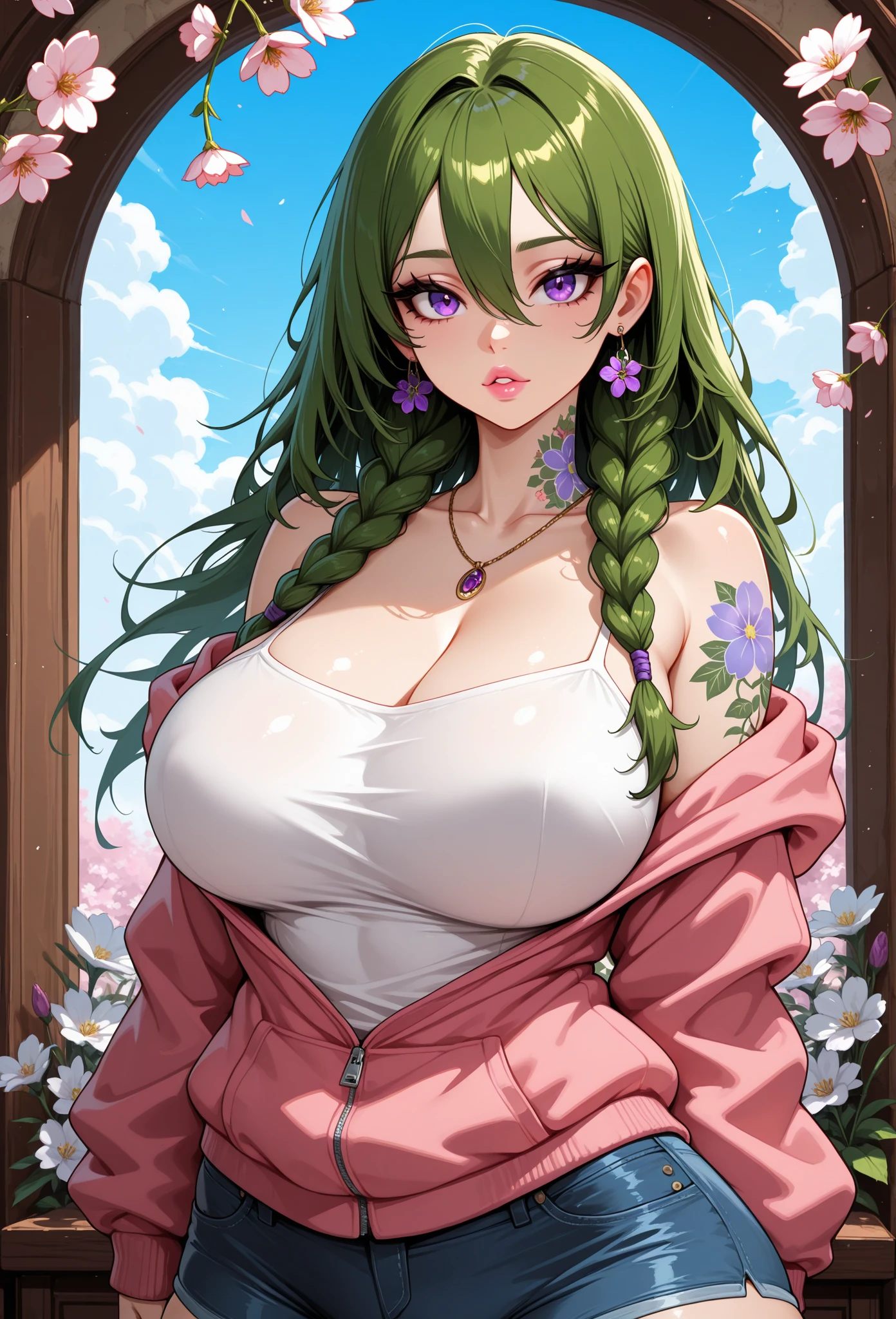Lydia、super beautiful、(((super beautiful)))、Clothes come off and nipples are visible、Final Fantasy、whole body、Green Hair