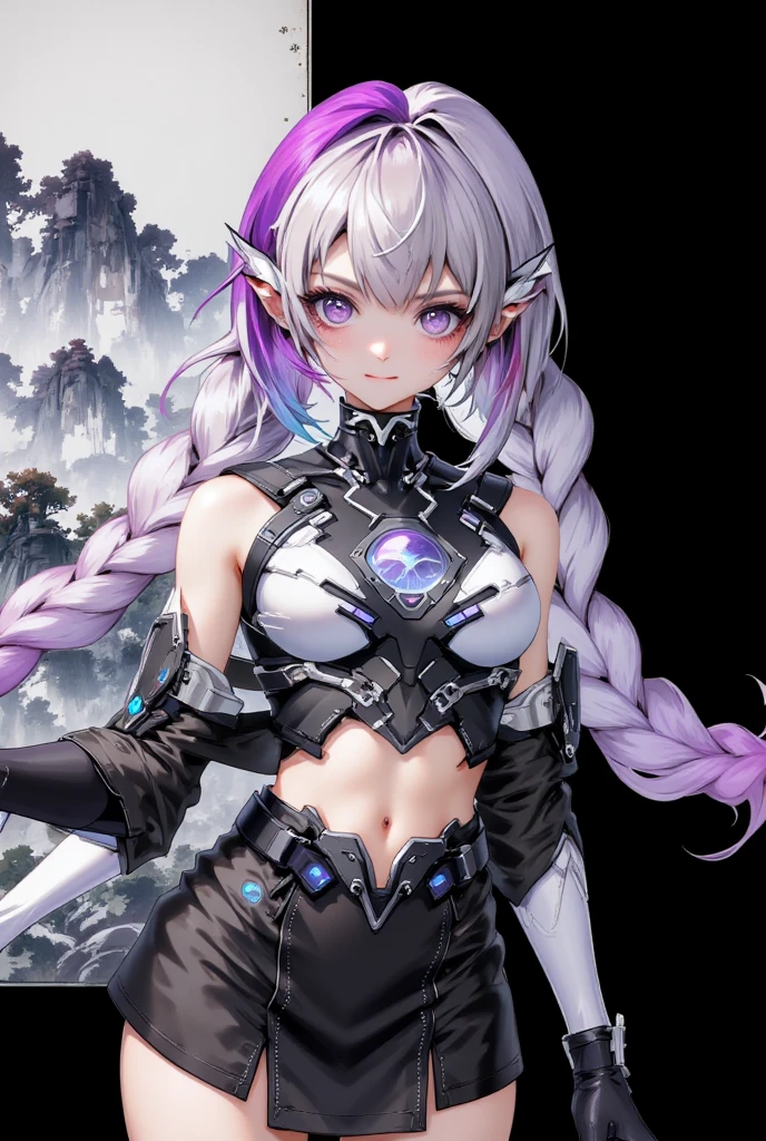 ((masterpiece)), (Highest quality), (Highest quality), ((非常にdetailed, 8K quality)), aesthetics, Cinema Lighting, (detailedな線画), Confused, (Optimal Configuration), (High resolution), Watercolor paints, Calm色, Warm colors, Highest quality, Delicate brushwork, 
Blake
cyberpunk Dark Elf woman,  wearing japanese Techwear, black harajuku fashion, Cyberpunk Streetwear, wearing Cyberpunk Streetwear, Techwear, Armored Organic Cyborg,  Mecha_musume,  High quality fabric, Armor Textures, 彼女はandても(relax) and(Calm) exterior, Please raise your hand, Contrasting, Cowboy Shot, Dutch Angle, Golden Ratio,  Dramatic cinematic atmosphere, Fantasy, Complex, elegant, 非常にdetailed, Genuine, Realistic,  Art Station, shape, Concept Art, Smooth, Sharp focus, Cyberpunk-style brush painting by Yoji Shinkawa, by Mikimoto Haruhiko, by art germ,
Blake
非常にdetailed of (Dark Elf), (1 Girl), alone, Perfect Face, detailed, Ahoge, ((Long Hair:1.2)), (Hair above one eye:1.3), [[Messy Hair]], Shiny blonde white hair, Purple eyes, Variegated eyes, Colorful Hair, Shining Eyes, (eyelash, eye shadow, pink eye shadow), bright, smile, Design Art：Haruhiko Mikimoto, by Kawashi, By Yoshitaka Amano,
break、
((Perfect Anatomy)), Perfect body, Abdominal muscles, Medium Chest, (Perfect hands), Perfect Face, Beautiful Face, Beautiful Eyes, Perfect Eyes, (Perfect Fingers, Thin fingers), Correct Anatomy, ((Dark Skin:1.2)),
break、
Watercolor paints, Calm色, Warm colors, Highest quality, Delicate brushwork,Picture background, Remaining, Some are submerged in water, bubble, bubble water, splash, Cyberpunk industry and neon lights, ケーブルandパイプ, ventilation duct, Police Line, (Written boundary depth:1.2), (Blurred Background:1.2), haruhiko mikimoto&#39;style, art germ, Kentaro Miura style, haruhiko mikimoto&#39;style, art germ, Kentaro Miura style,